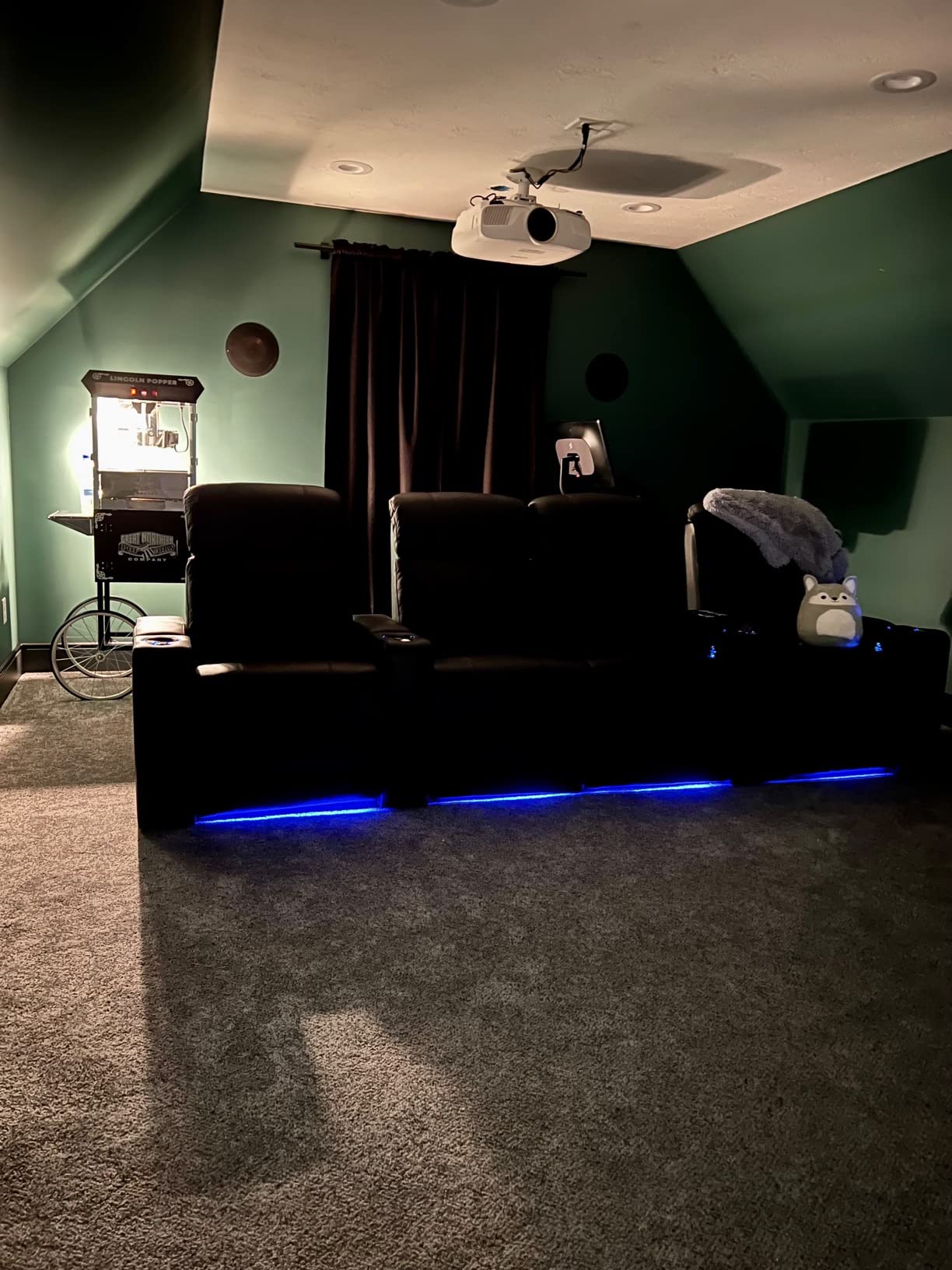 Valencia Piacenza 2025 Power Headrest Home Theater Seat - Premium Italian Leather Recliner with Cooling Gel Memory Foam, Motorized Headrest, USB Charging & LED Lights (Row of 2) customer photo 1