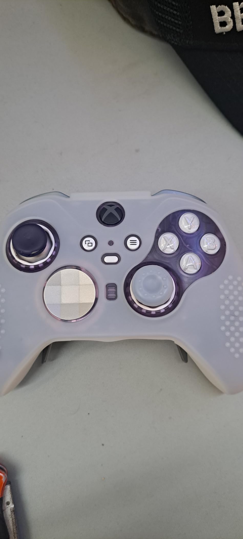 eXtremeRate PlayVital Black Soft Anti-Slip Silicone Cover Skins, Controller Protective Case for New Xbox One Elite Series 2, Xbox Elite 2 Core with Thumb Grips Analog Caps customer photo 1