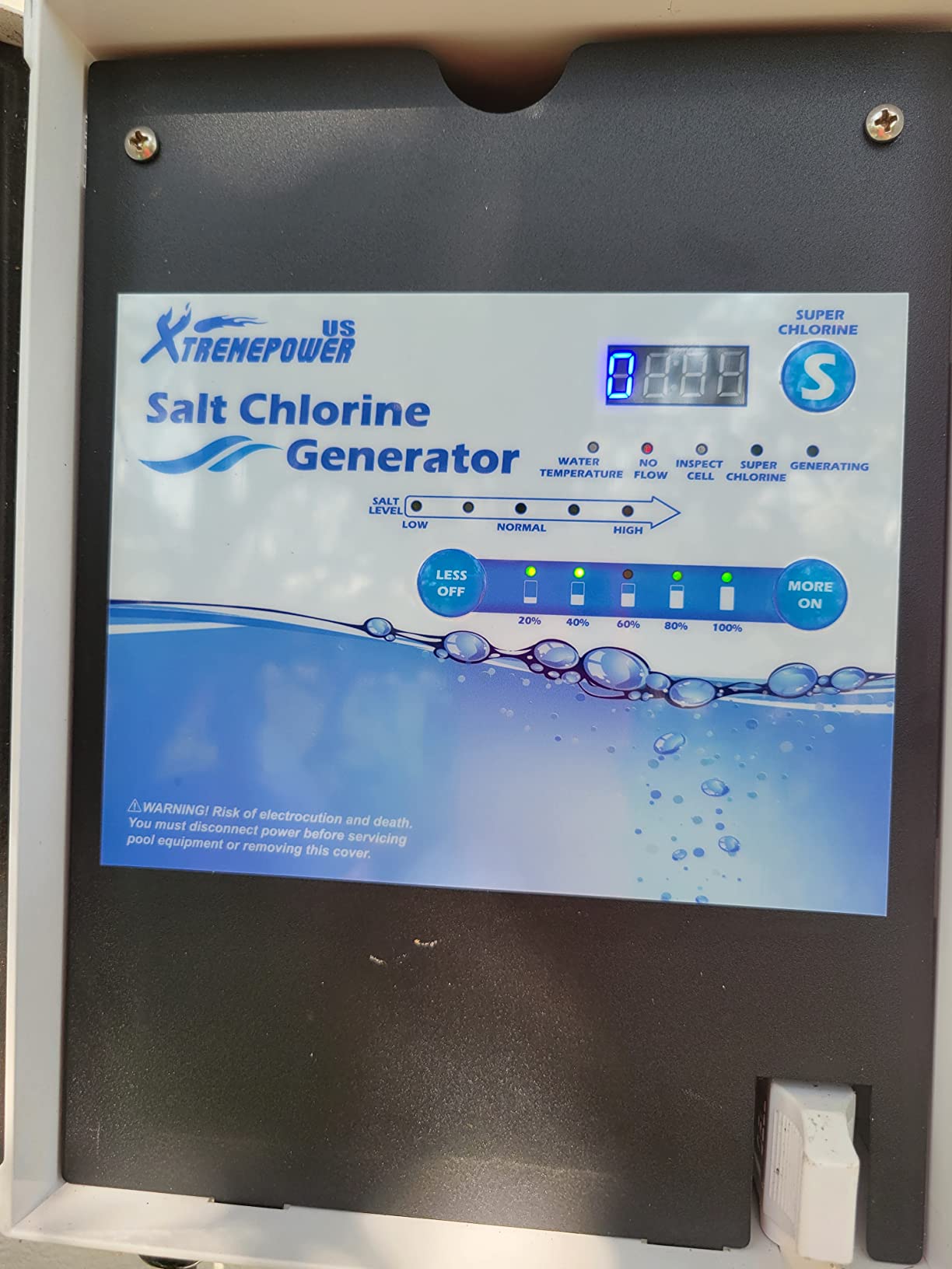 XtremepowerUS Saltwater Pool Chlorine Generator Salt Water Up to 40,000 Gallons Pools Chlorinator Flow Switch 40K Salt Chlorine w/Cleaning Stand customer photo 2