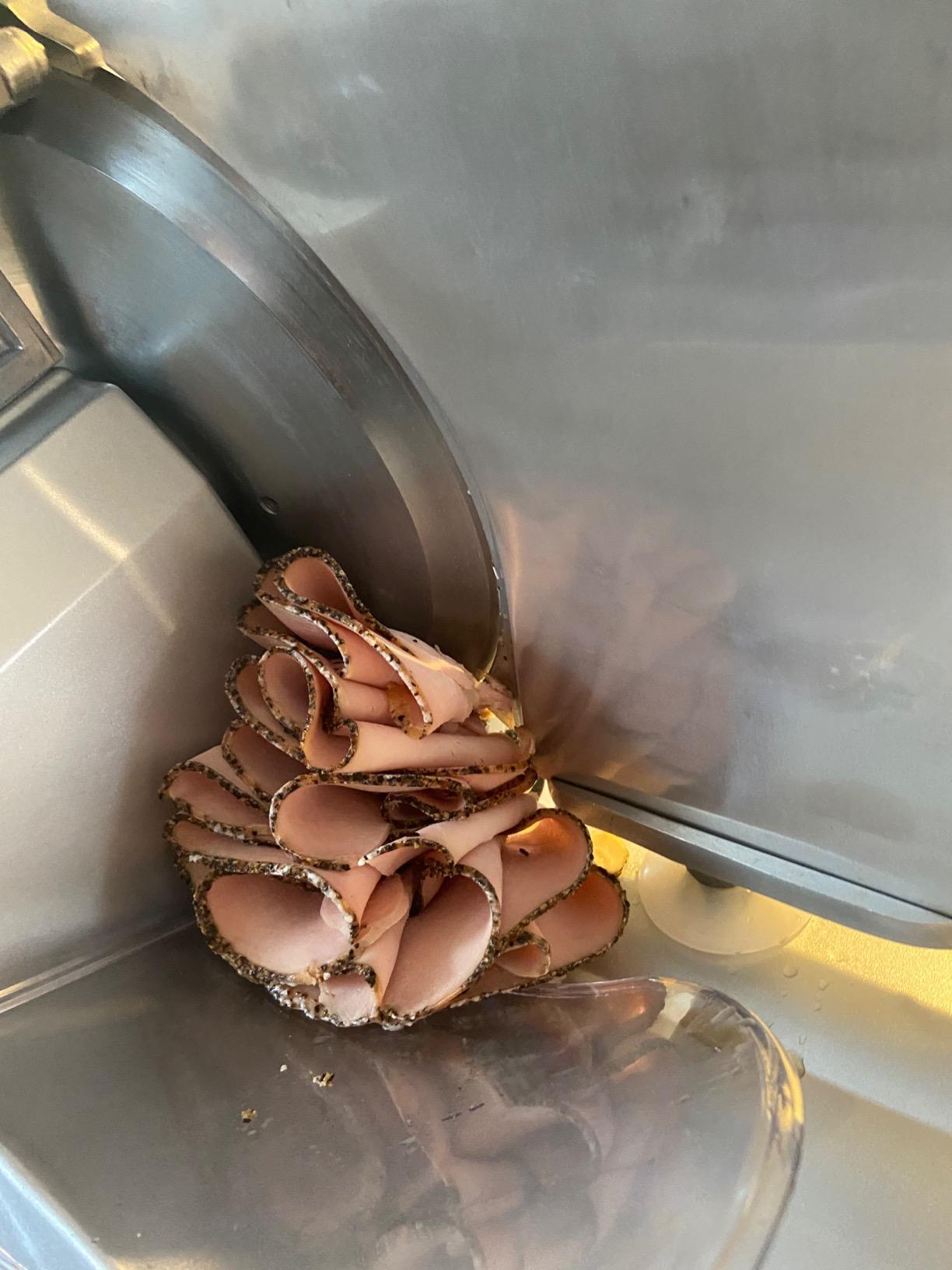 VBENLEM Commercial Meat Slicer,12 inch Electric Meat Slicer Semi-Auto 320W Premium Chromium-plated Steel Blade Adjustable Thickness, Deli Meat Cheese Food Slicer Commercial and for Home use,Sliver customer photo 1