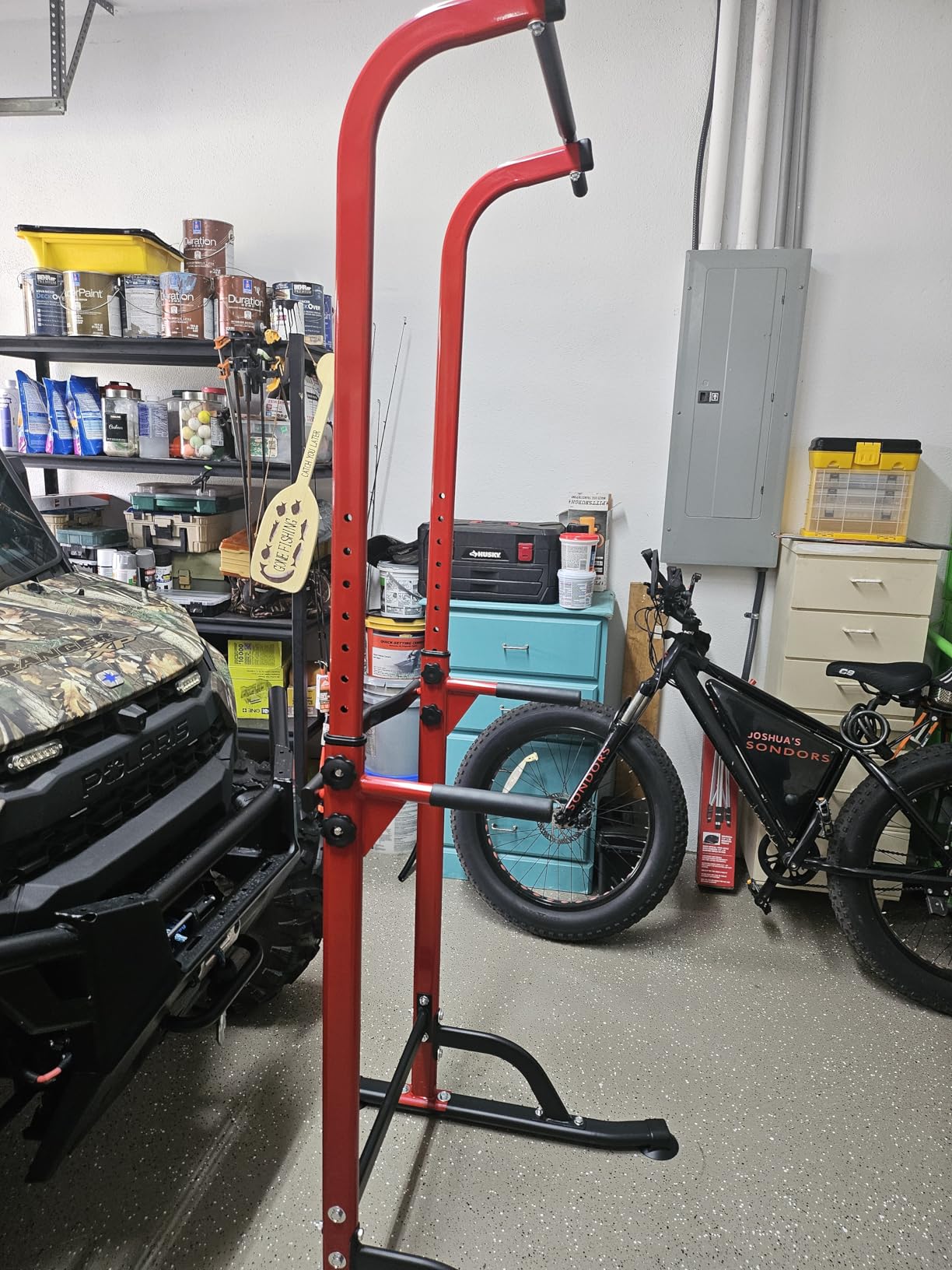 SogesPower Power Tower Dip Station Pull Up Bar for Home Gym Adjustable Height Strength Training Workout Equipment,Pull Up Bar Station customer photo 1