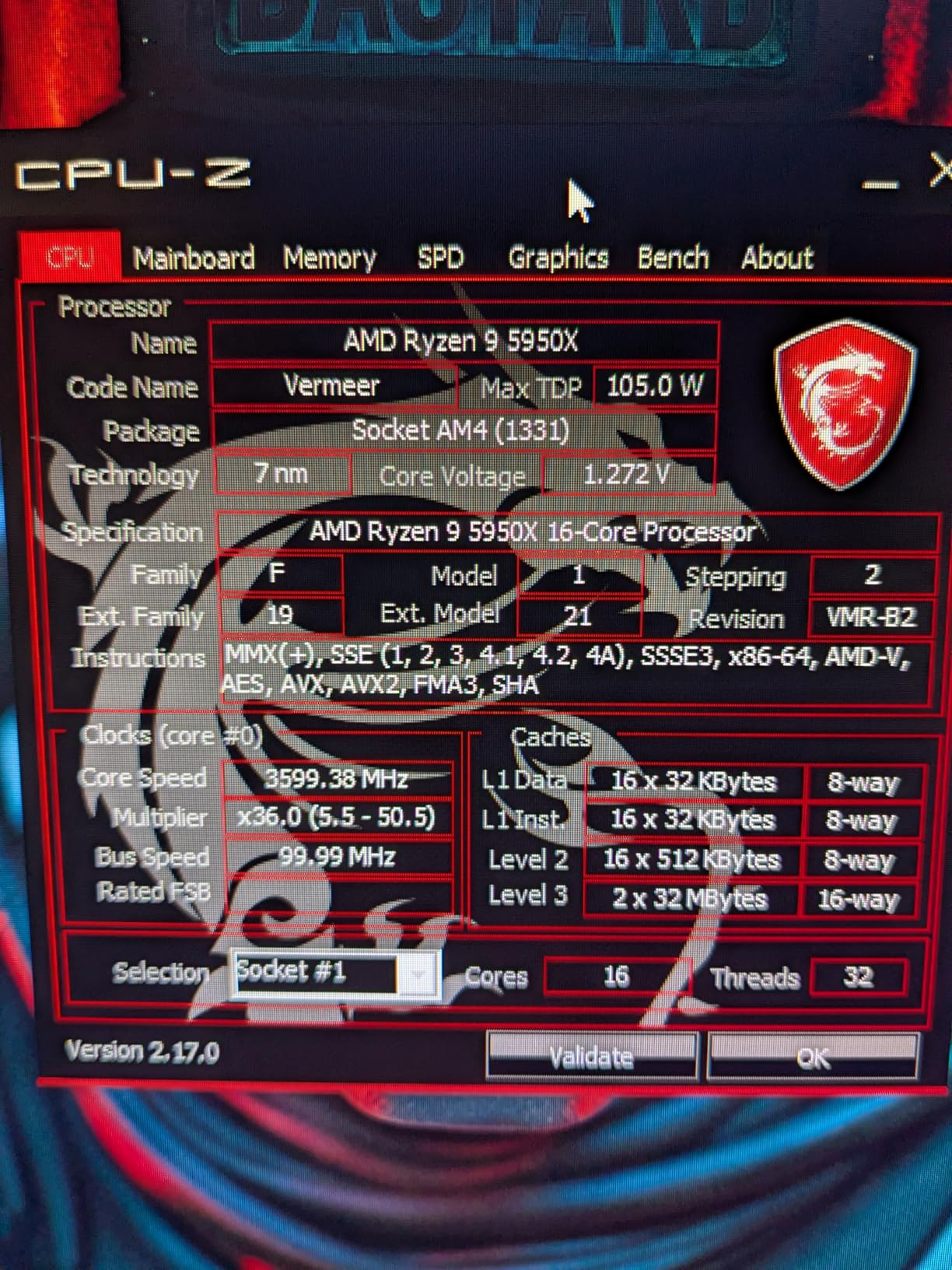 AMD Ryzen 9 5950X 16-core, 32-thread Unlocked Desktop Processor customer photo 1