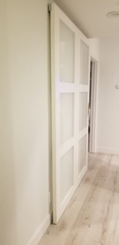 Milcasa Magic 2 (1800) - Wall Mount Concealed Sliding System for Wood Doors - Completely Concealed Hardware and Track. Made in Italy. Free Template Included. customer photo 1