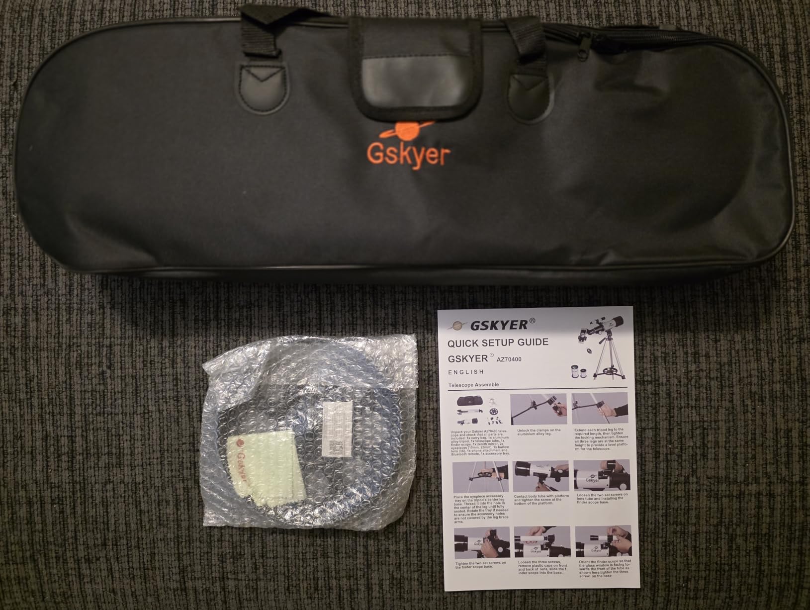 Gskyer Telescope, 70mm Aperture 400mm AZ Mount Astronomical Refracting Telescope for Kids Beginners - Travel Telescope with Carry Bag, Phone Adapter and Wireless Remote. customer photo 2