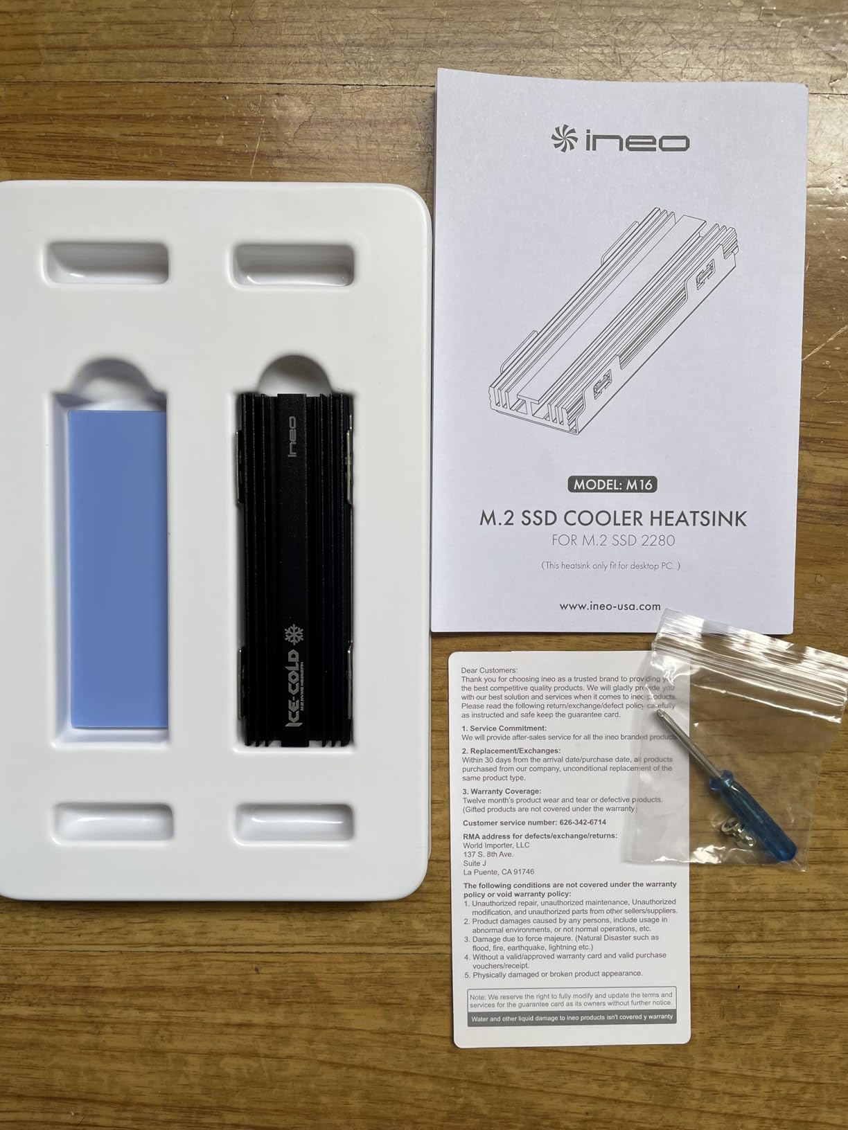 ineo M.2 heatsink 2280 SSD with Thermal Silicone pad for PC / PS5 M.2 PCIE NVMe SSD [M16] customer photo 2