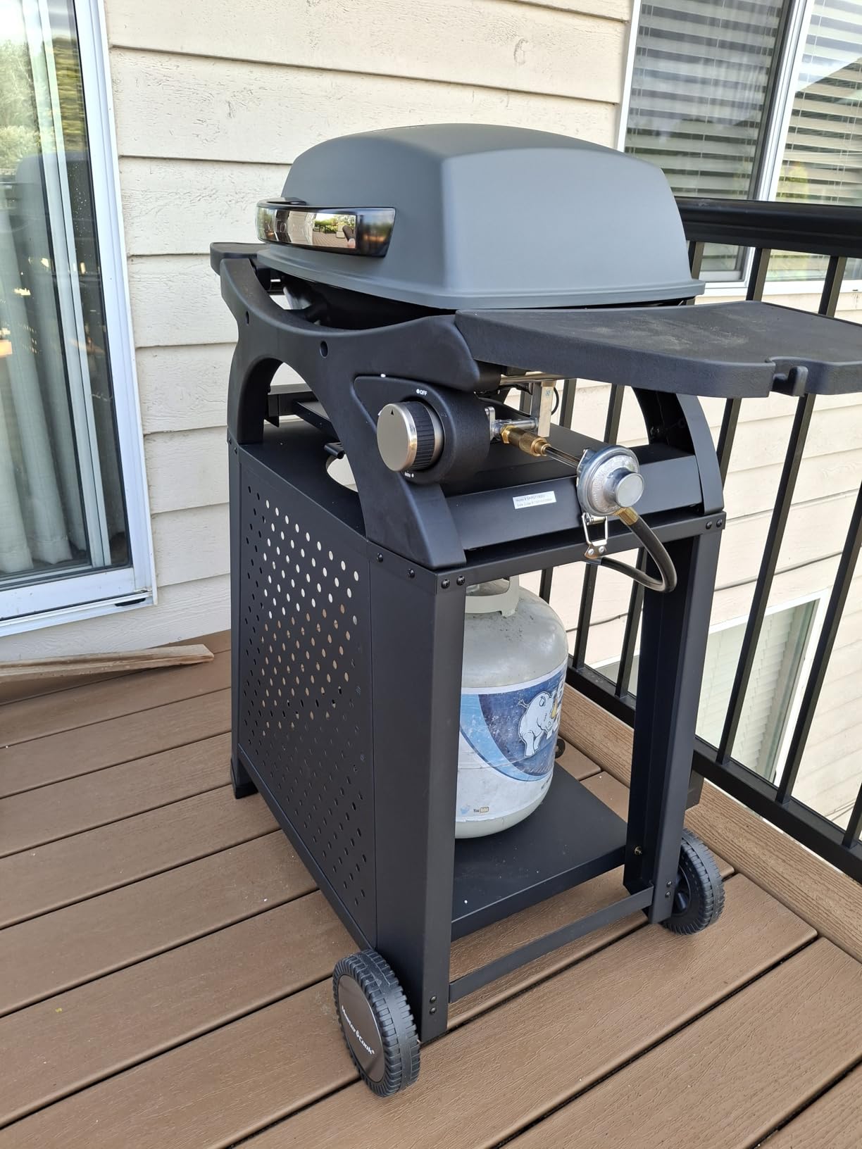 MASTER COOK 3 Burners Propane Grill, 472 Sq.In Cooking Area with Warming Rack, 15 Burgers Ready, 30,000 BTU Stainless Steel Grill, Two Foldable Shelves, for Outdoor, Patio, Backyard customer photo 2