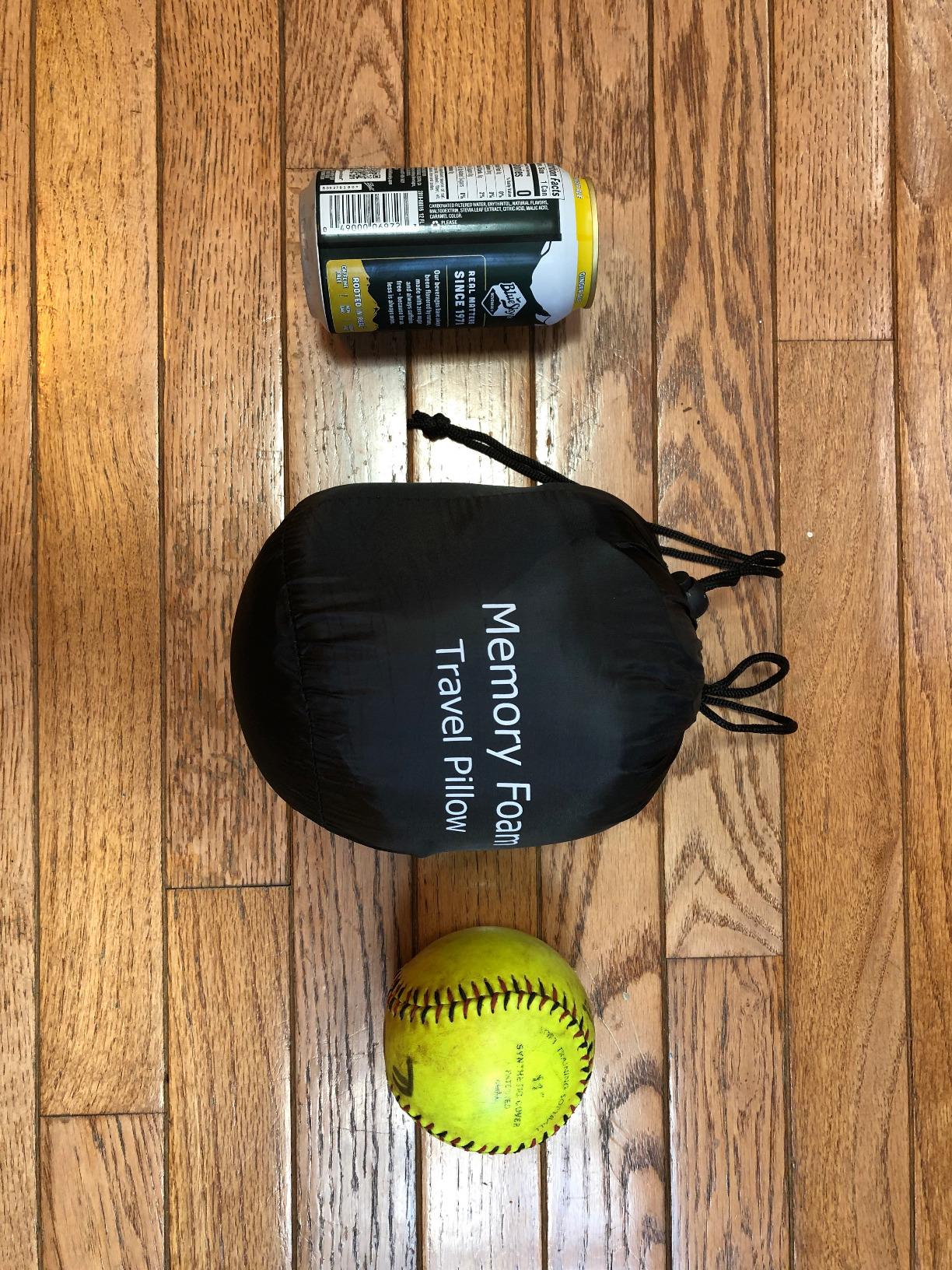 MLVOC Neck Pillow for Traveling, Upgraded 100% Pure Memory Foam Travel Neck Pillow for Airplane Flight Sleep, Breathable & Machine Washable Cover, Travel Kit with 3D Eye Mask, Earplugs & Bag, Black customer photo 2