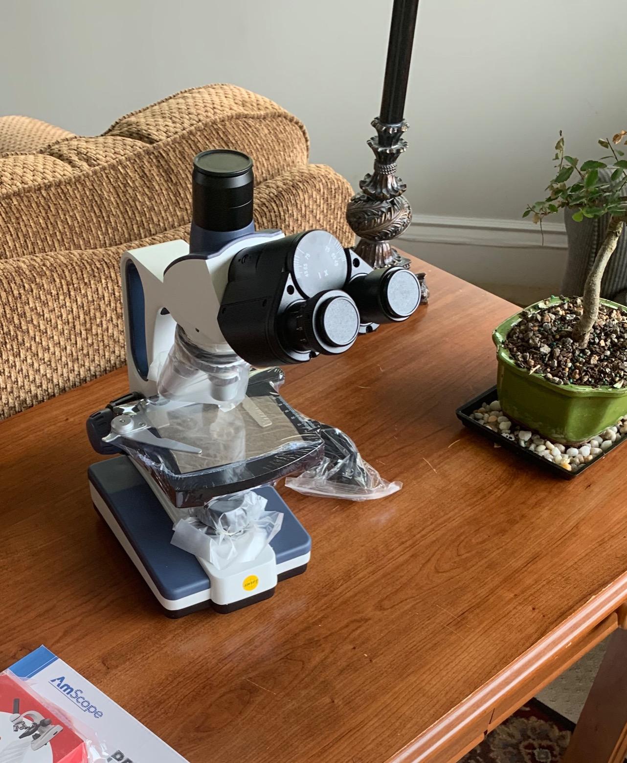 SWIFT Trinocular Compound Microscope SW350T,40X-2500X Magnification,Siedentopf Head,Research-Grade,Two-Layer Mechanical Stage,1.3mp Camera and Software Windows and Mac Compatible customer photo 1