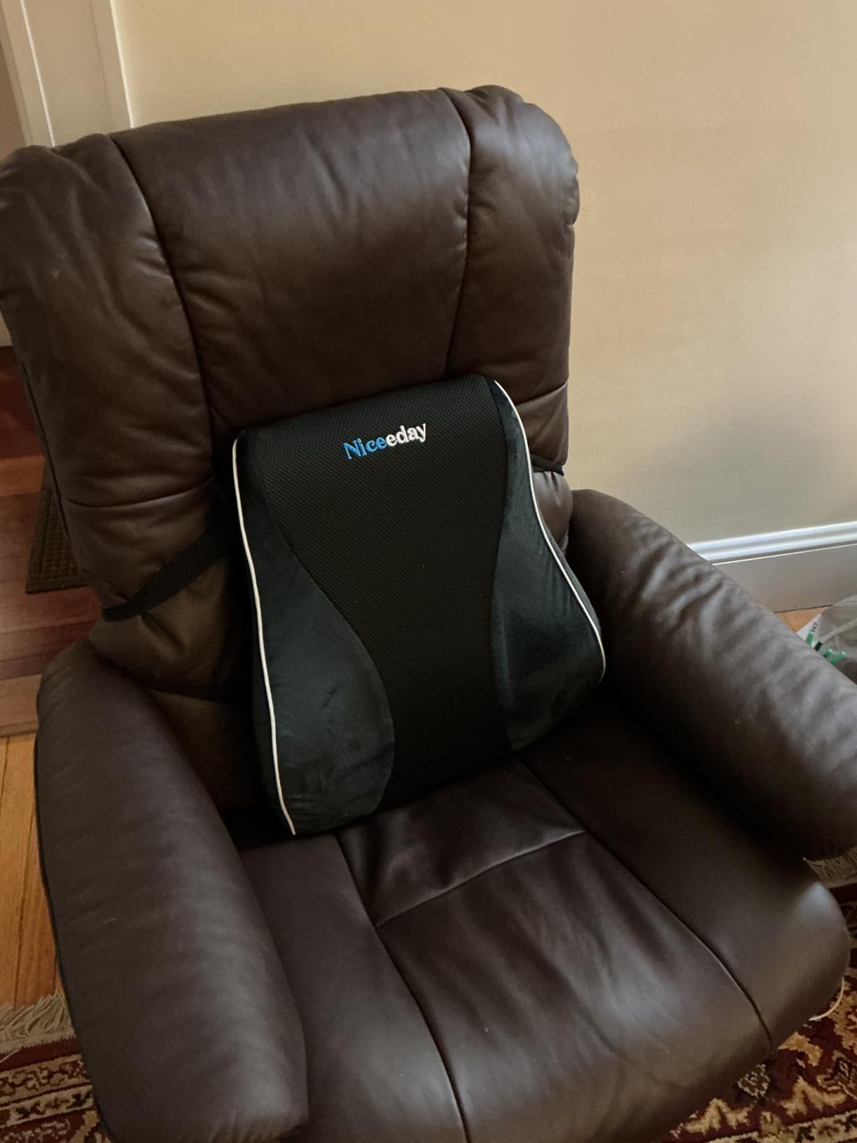 Niceeday Lumbar Support Pillow for Office Chair Car Back Support Pillow, Memory Foam Gaming Chair Desk Chair Back Cushion for Lower Back Pain Relief customer photo 2