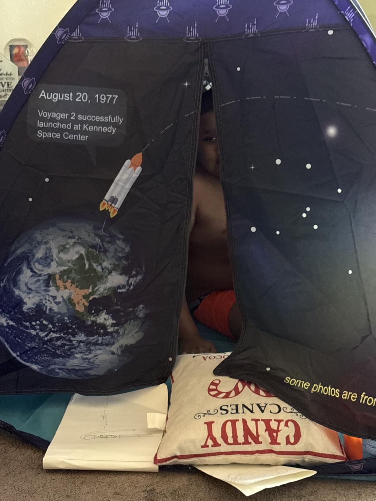 Space World Play Tent Galaxy Dome Playhouse for Boys and Girls Imaginative Play-Astronaut Space for Kids Indoor and Outdoor Fun, Perfect Kid's Gift- 47