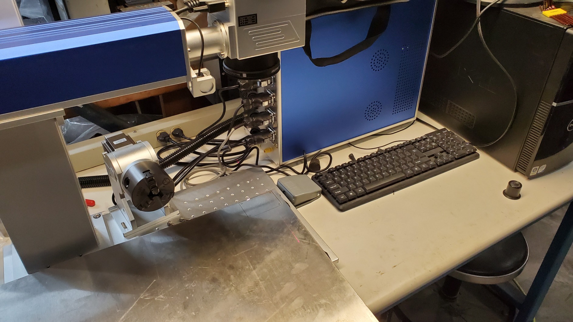 US Stock 50W JPT Fiber Laser Engraver Machine Fiber Laser Marking Machine Engraving Machine 175×175mm Lens with Rotary Axis Compitable with Lightburn Class II Laser 0.874 mW FDA 2520815-000 customer photo 1