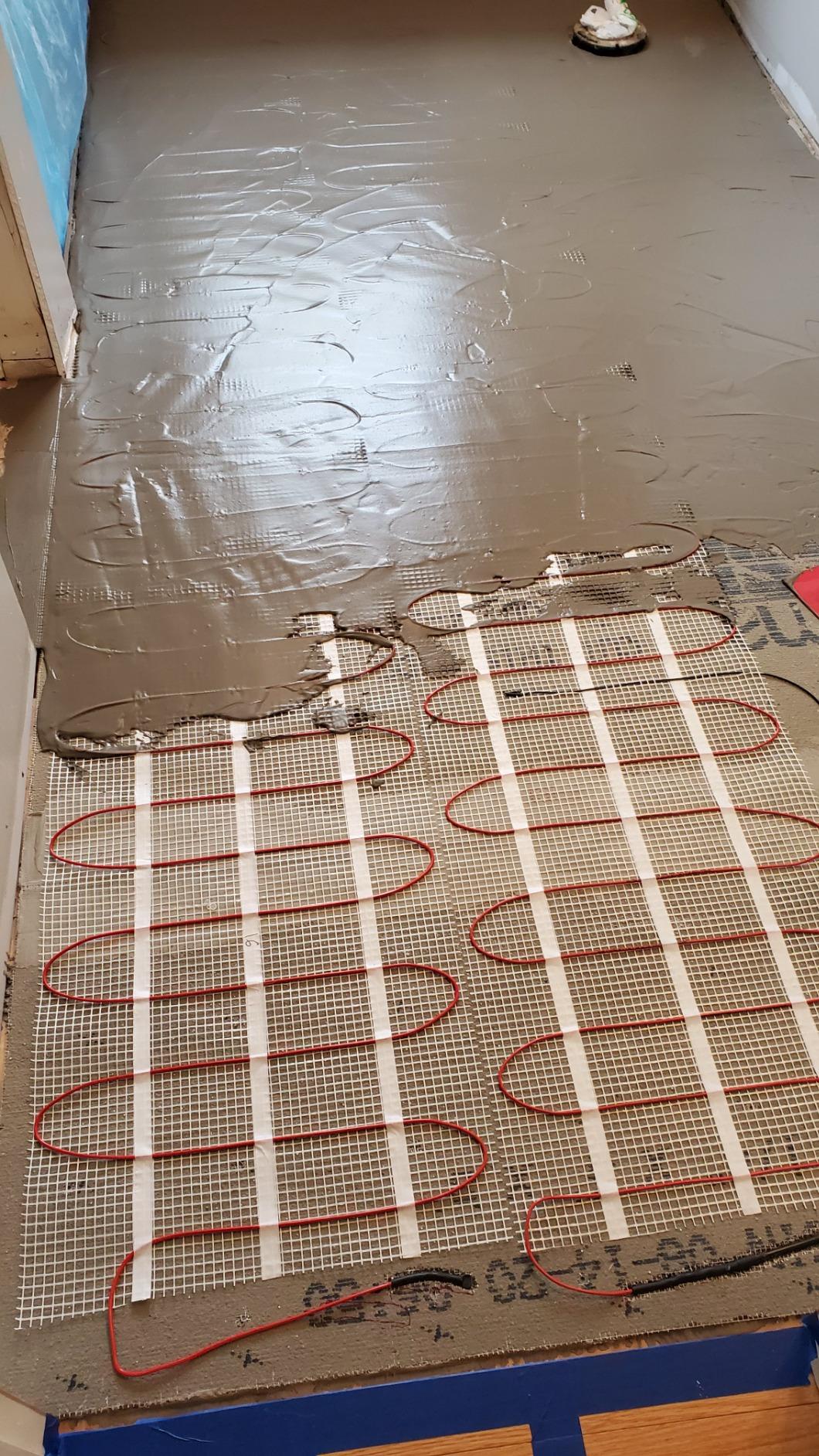 Premium Heated Floor System - 150 Sqft, 15 Amps, 1800 Watts, 120V Underfloor Electric Heating System, Heated Floor Mat, Radiant Heaters with WiFi LED App Thermostat, Alarm, Multi-Meter & Accessories customer photo 1