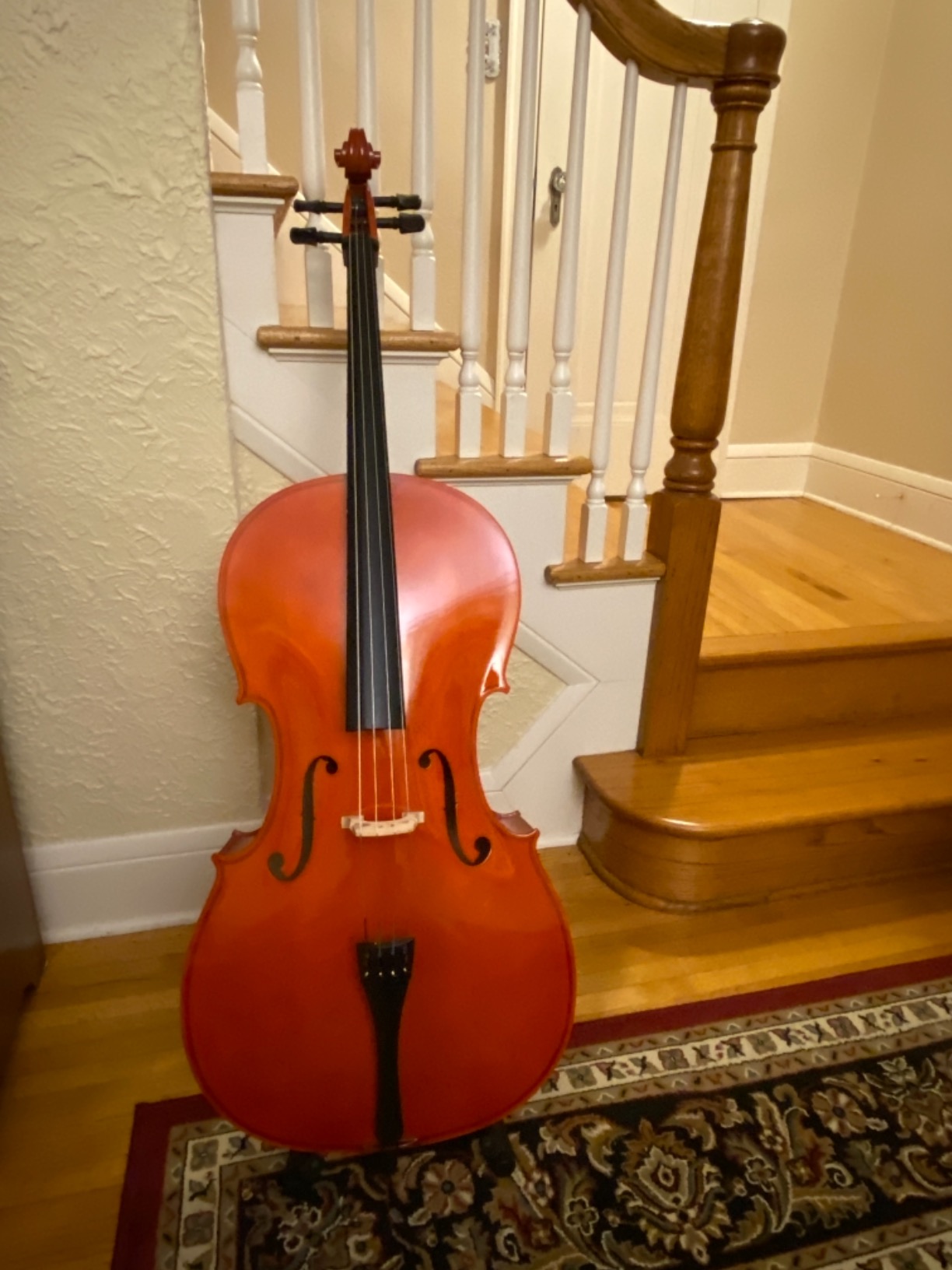 Cecilio 4/4 Full Size Cello with Hard & Soft Case, Stand, Bow, Rosin, Bridge and Extra Set of Strings, CCO-100 customer photo 1