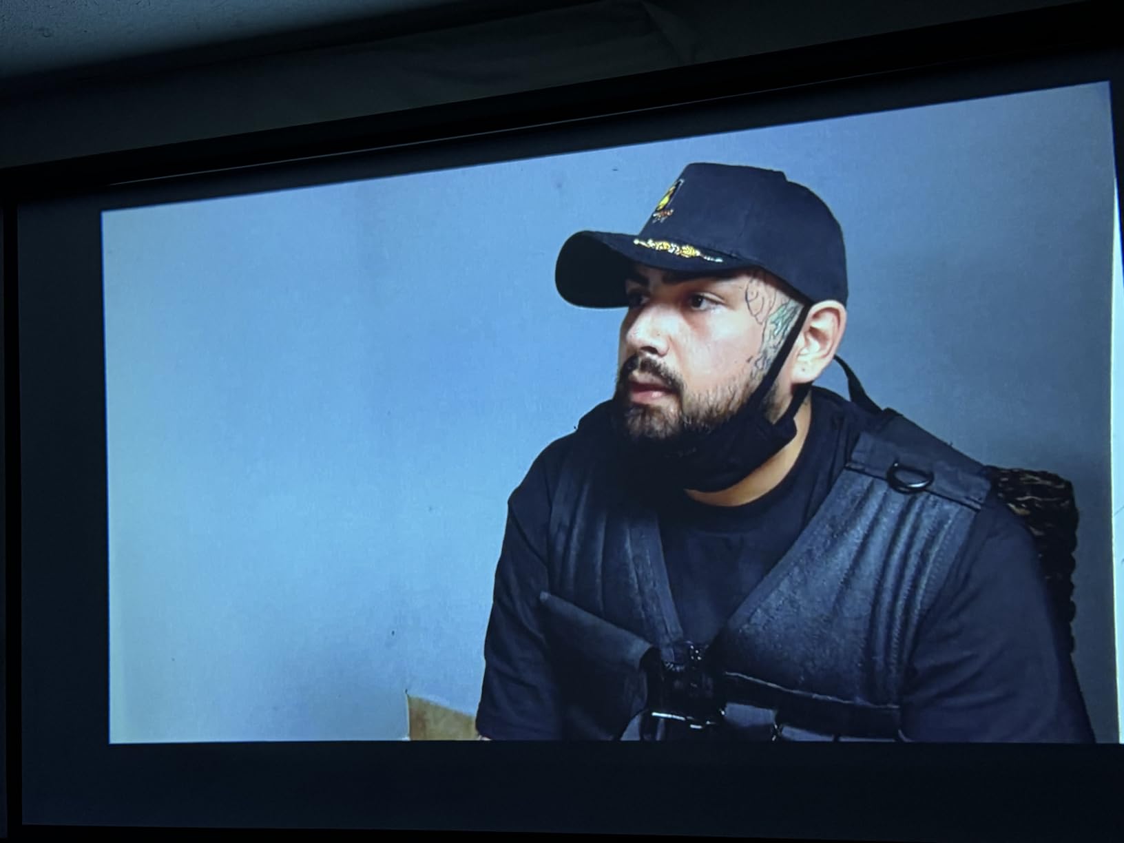 100 Inch Motorized Projector Screen - 16:9 HD Electric Movie Screen with Remote Control, Wall/Ceiling Mounted for Home Theater, Office, Wrinkle-Free Projection Screen for Indoor Use (White) customer photo 2