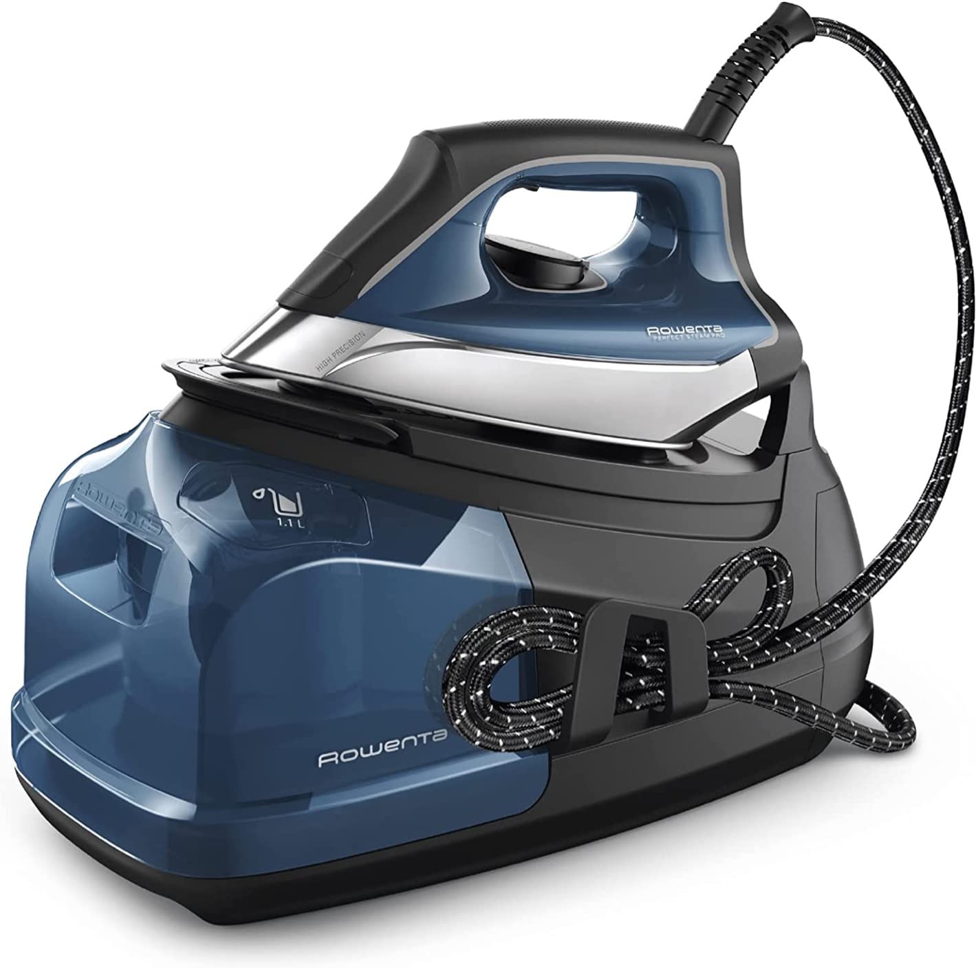 Rowenta Steam Station, Stainless Steel Soleplate, Professional Iron Steamer for Clothes, 1.1L Removable Tank, Fast Heat Up, 1800 Watts, Blue Clothes Iron, DG8624 customer photo 2