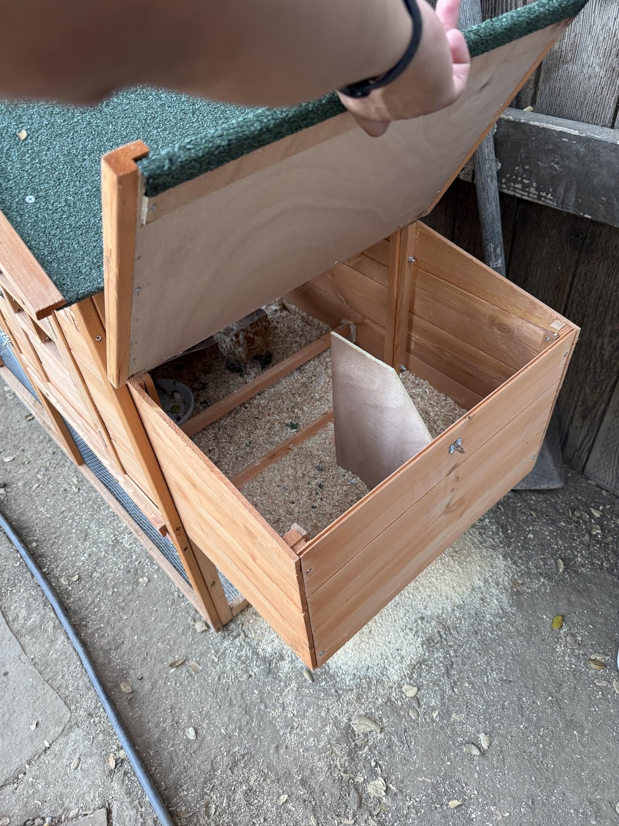 GOJOOASIS 80in Chicken Coop for 2-4 Chickens Outdoor Wooden Hen House Poultry Pet Hutch for Backyard w/Run Cage & Nesting Box customer photo 2