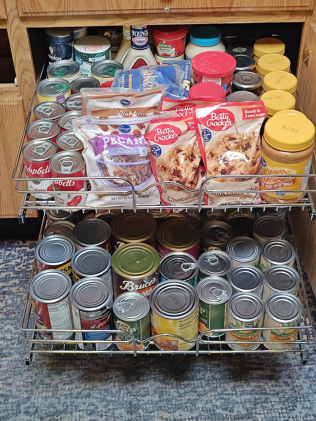 Rev-A-Shelf 2-Tier Kitchen Cabinet Pullout Shelf and Drawer Organizer Slide Out Pantry Storage Basket, 15 x 22 In, Chrome customer photo 1