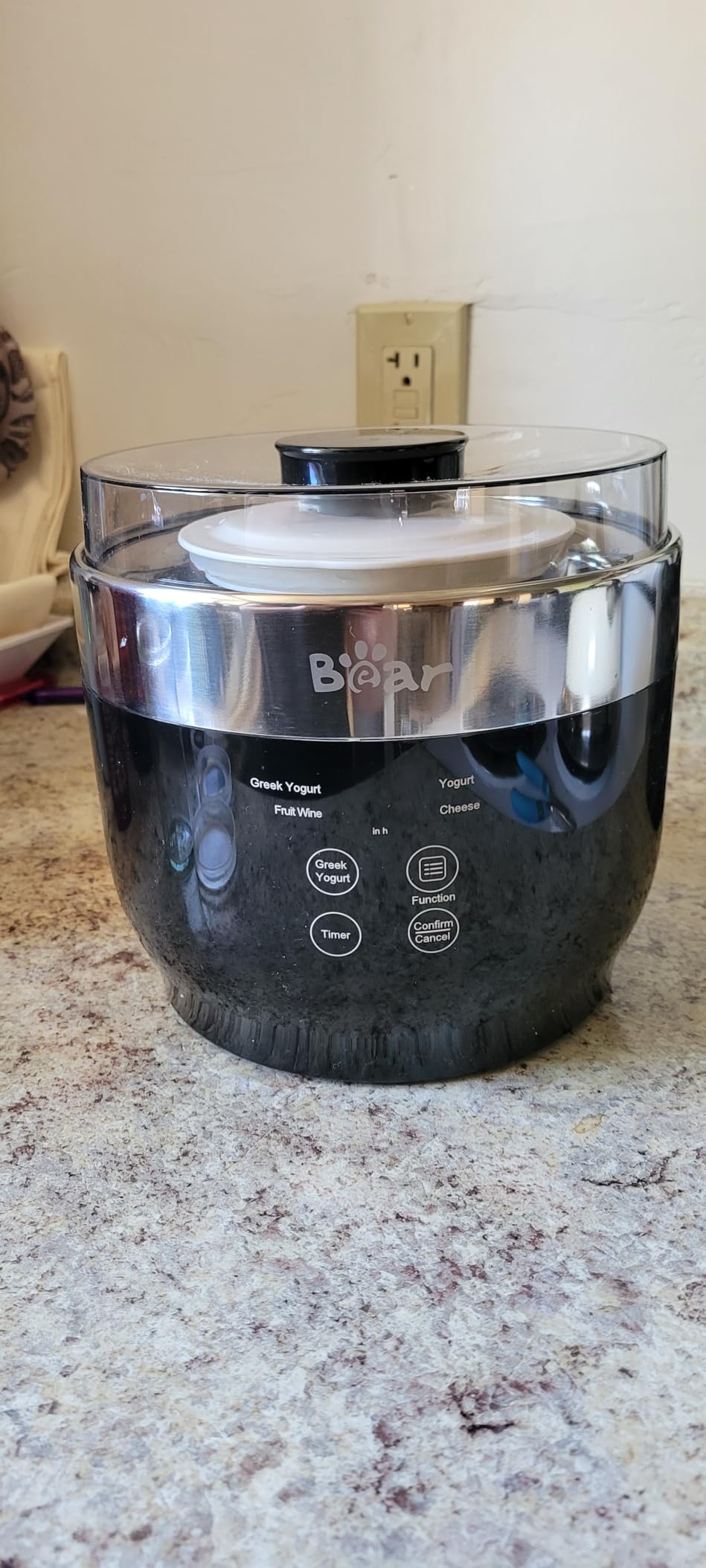 Bear Yogurt Maker, Greek Yogurt Maker Machine with Strainer and Timer Control, Stainless Steel Inner Pot, Automatic Digital with 2 Glass Jars 1 Quart for Home Organic Yogurt, Cheese, Fruit Wine customer photo 2