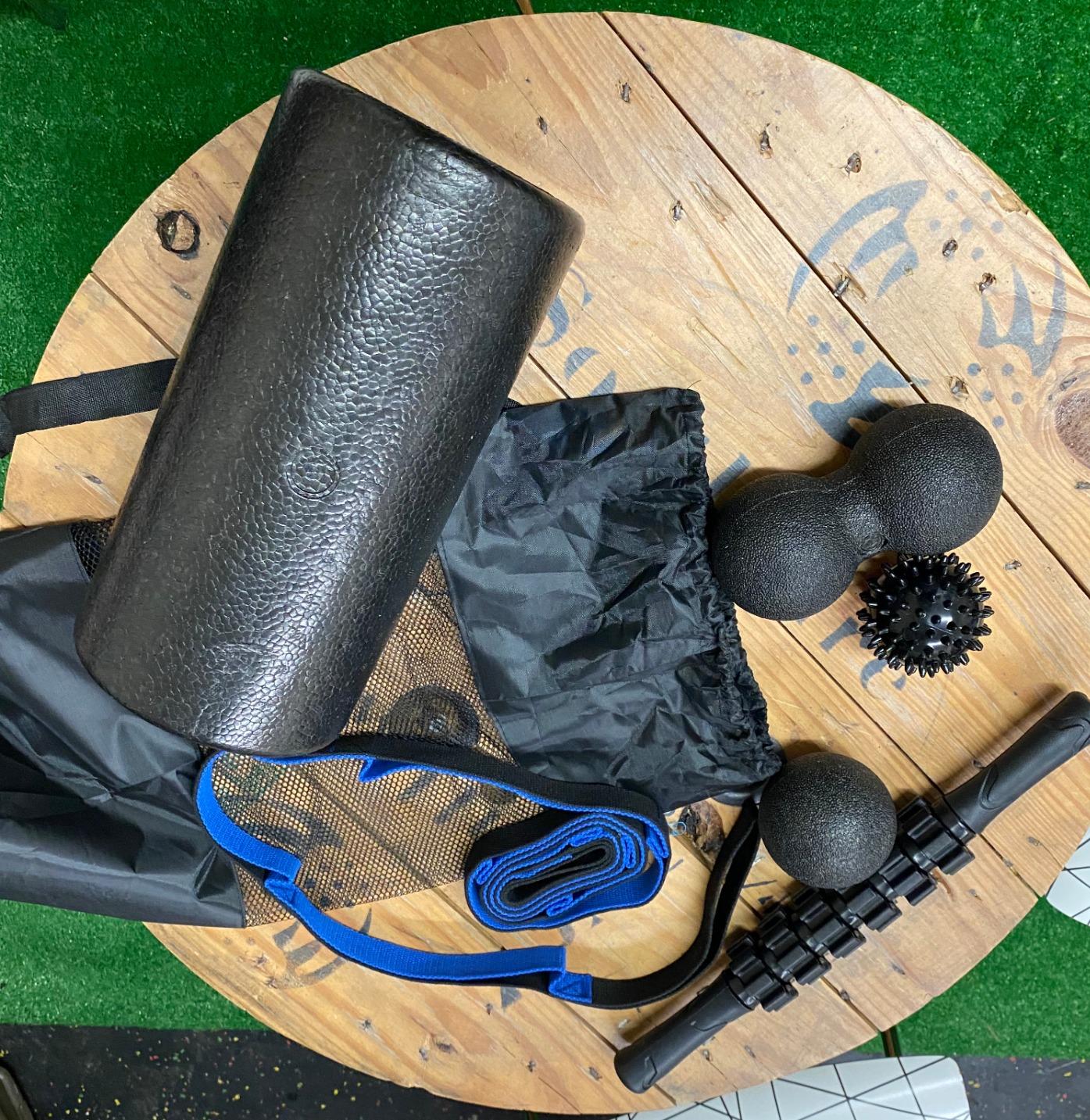 Foam Roller Set - High Density Back Roller, Muscle Roller Stick, 2 Foot Fasciitis Ball, Stretching Strap, Massager Ball for Whole Body Physical Therapy customer photo 1