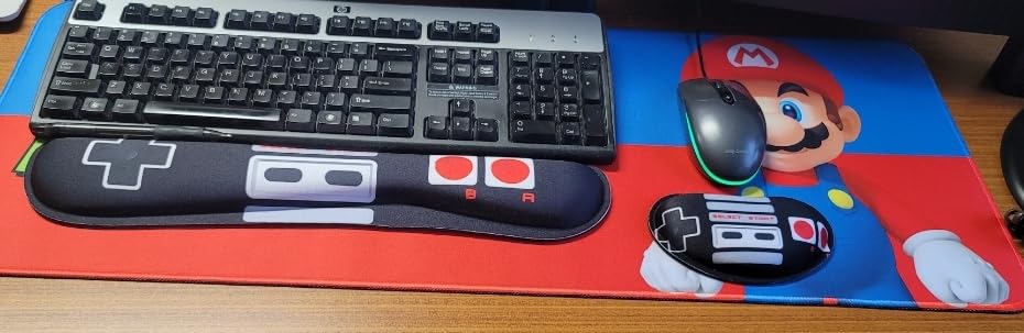 Keyboard Wrist Rest Pad and Mouse Wrist Support for Office, Game,Computer, Laptop, Pain Relief Memory Foam Wrist Rest Set customer photo 1