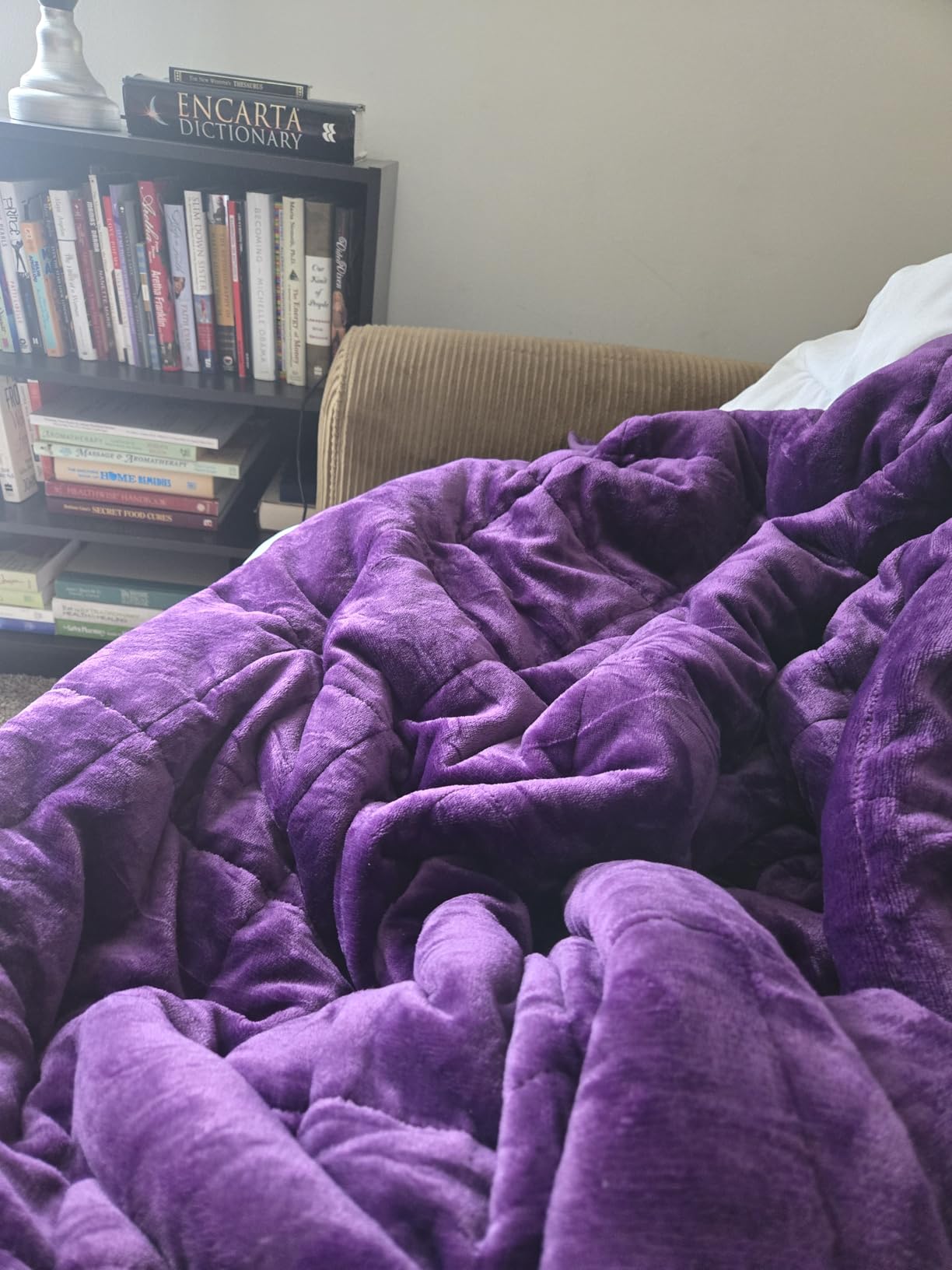 Uttermara Weighted Blankets for Adults Queen Size, 15lbs 60x80 inches Blanket with Soft Warm Plush Sherpa Fleece, Washable Thick Heavy Throw for Sleep, Anxiety and Calming, Grey customer photo 2