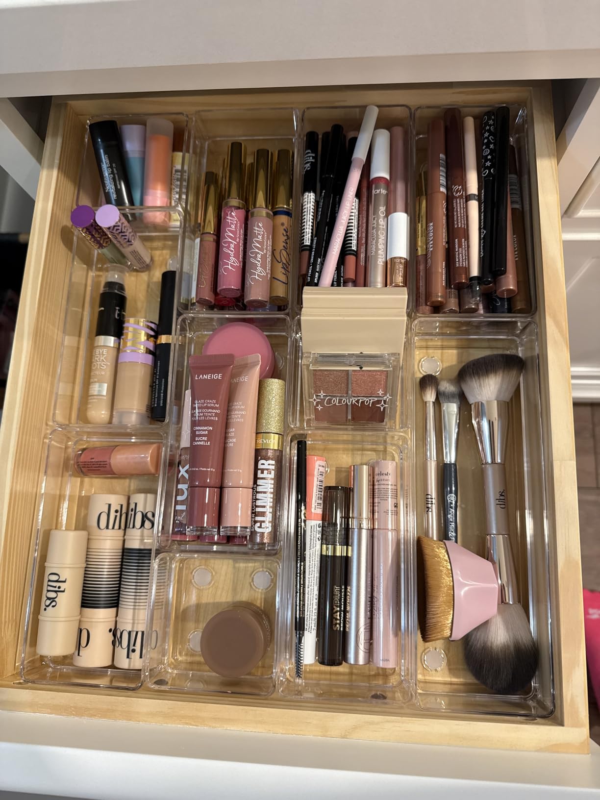 SMARTAKE 13-Piece Drawer Organizer with Non-Slip Silicone Pads, 5-Size Desk Drawer Organizer Trays Storage Tray for Makeup, Jewelries, Utensils in Bedroom Dresser, Office and Kitchen (Clear) customer photo 2