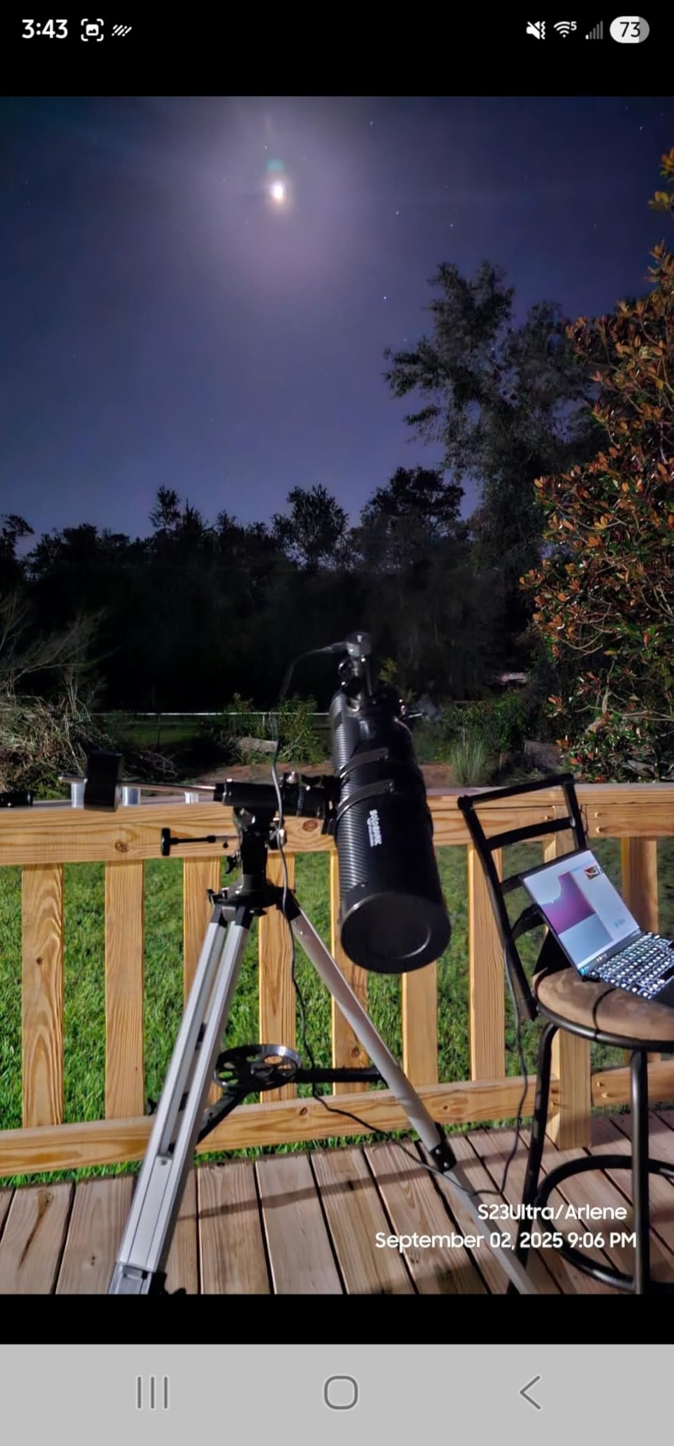 Telescope 130EQ Newtonian Reflector Telescopes for Adults, Professional Telescopes for Adults Astronomy, Comes with 1.5X Barlow Lens Smartphone Adapter & 13% T Moon Filter customer photo 2