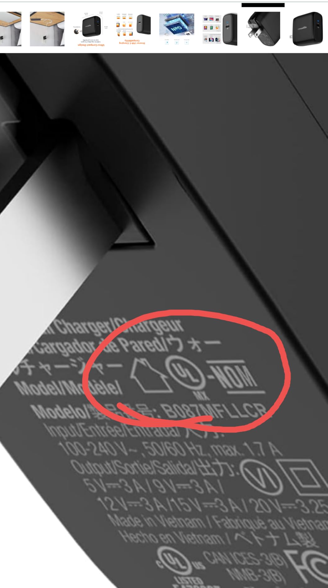 Amazon Basics 65W One-Port GaN USB-C Wall Charger with Power Delivery PD, Foldable Plug, Portable, Fast Charging for Laptops, Tablets & Phones, White customer photo 1