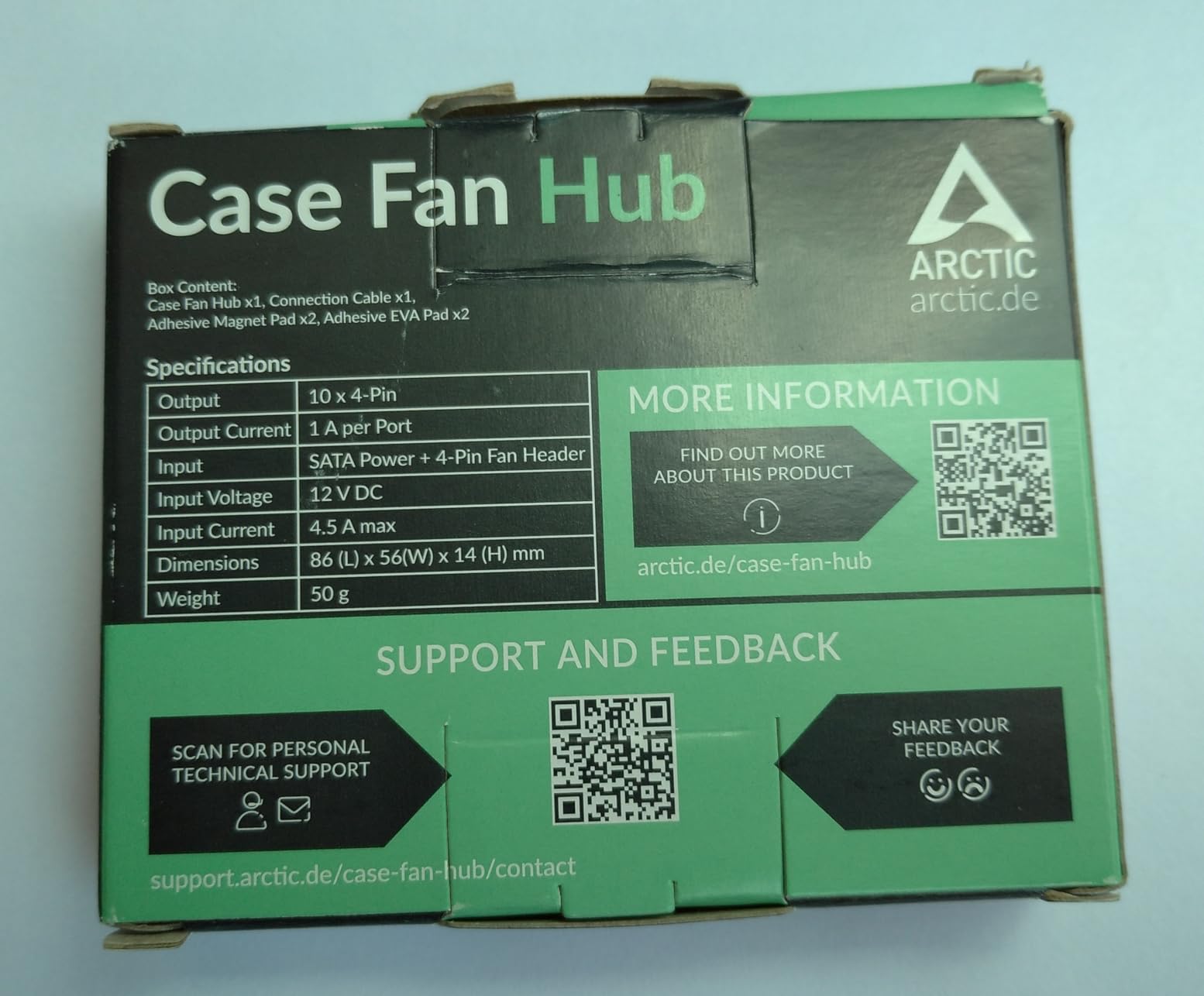 ARCTIC Case Fan Hub - 10-fold PWM Fan Distributor with SATA Power - Black customer photo 2