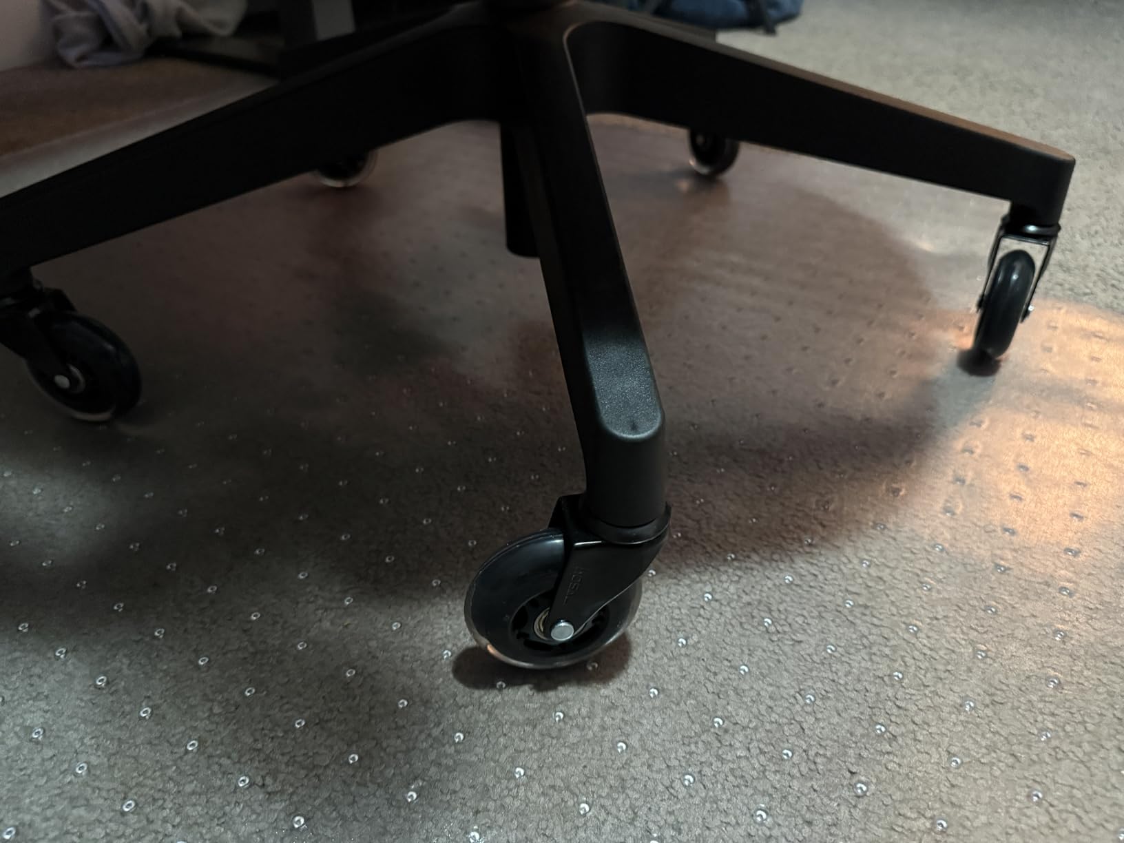 3 Inch Office Chair Wheels - Rubber Chair Casters Replacement, Heavy-Duty Computer Gaming Desk Caster Wheel Smooth & Safe Rolling for All Floors Including Hardwood and Carpet, Set of 5 customer photo 1