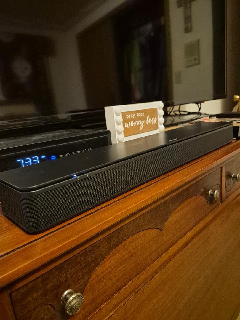 TV Speaker - Soundbar for TV with Bluetooth and HDMI-ARC Connectivity, All-in-One Compact Soundbar, Includes Remote Control, Black customer photo 2