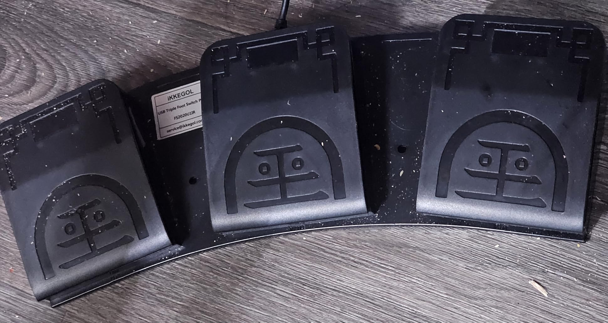 iKKEGOL Upgraded USB Triple Foot Pedal Switch Control 3 Three Key Footswitch Program Customized Computer Keyboard Mouse Game Action HID customer photo 2