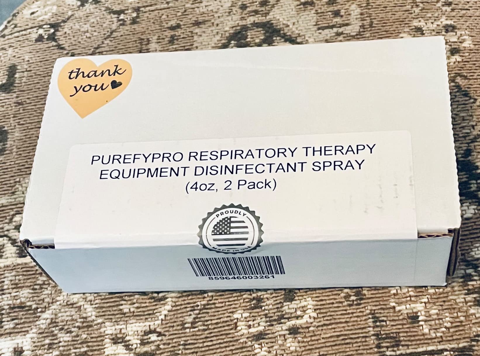Purefypro CPAP Cleaner and Sanitizer Spray (4oz, 2pk). No Rinse. No Residue. Kills 99.9999% Norovirus, Flu Virus, and Fungi, Drug Resistant Germs. Unscented. customer photo 1