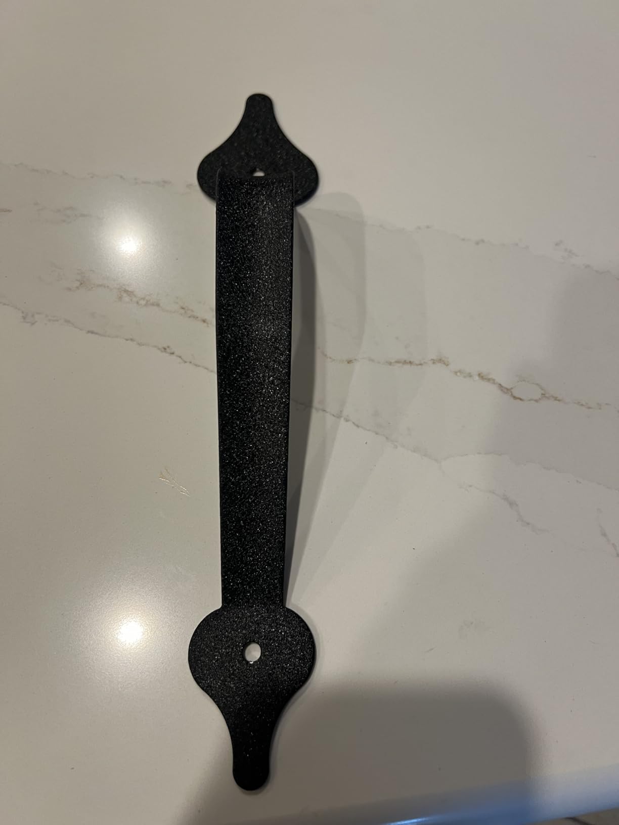 Decorative Garage Door Hardware Kit Carriage House Accents 8 Hinges and 4 Handles for 2 Car Garage, Screw Mounted, Black Steel customer photo 2