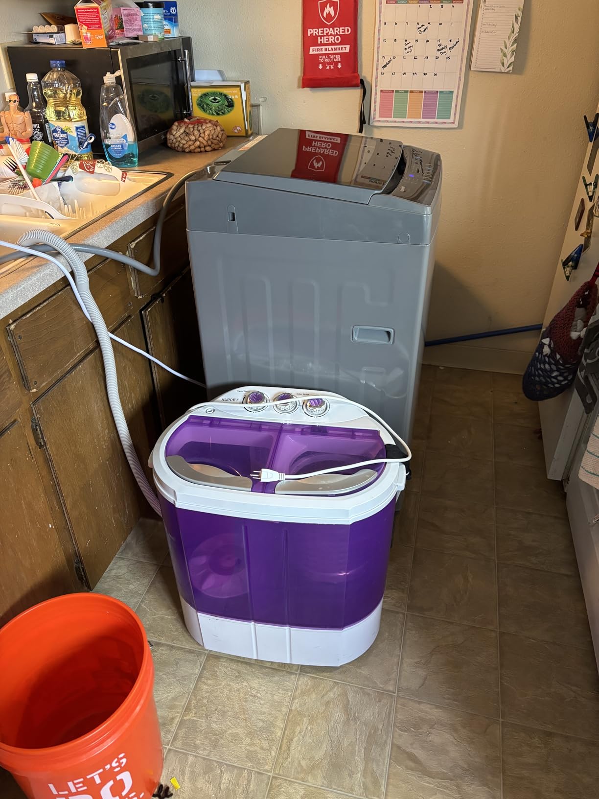 COMFEE' 1.6 Cu.ft Portable Washing Machine, 11lbs Capacity Fully Automatic Compact Washer with Wheels, 6 Wash Programs Laundry Drain Pump, Ideal for Apartments, RV, Camping, Magnetic Gray customer photo 1