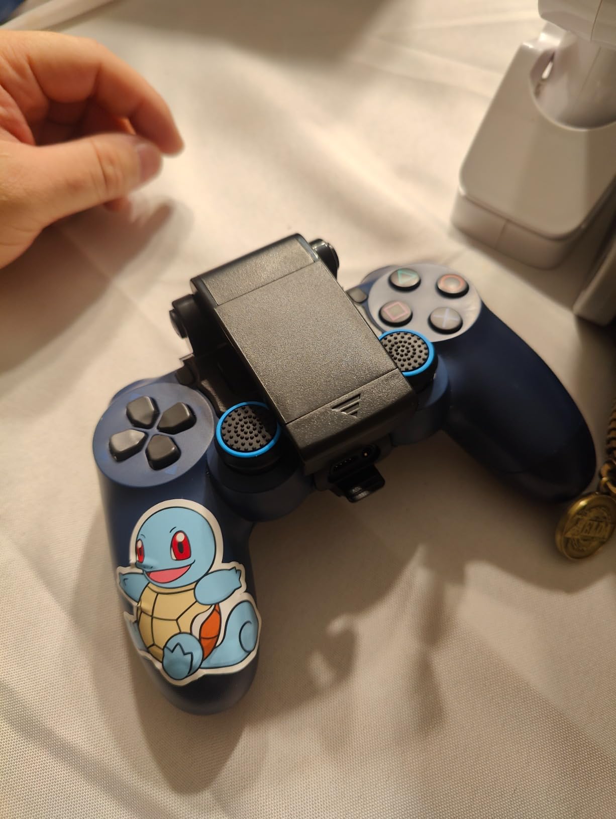 BRHE Phone Clip for PS4 Controller Mobile Gaming Mount Bracket Holder Adjustable Stand Clamp Compatible with iPhone/iOS, Android, for Playstation4 Remote Play (Black) customer photo 2