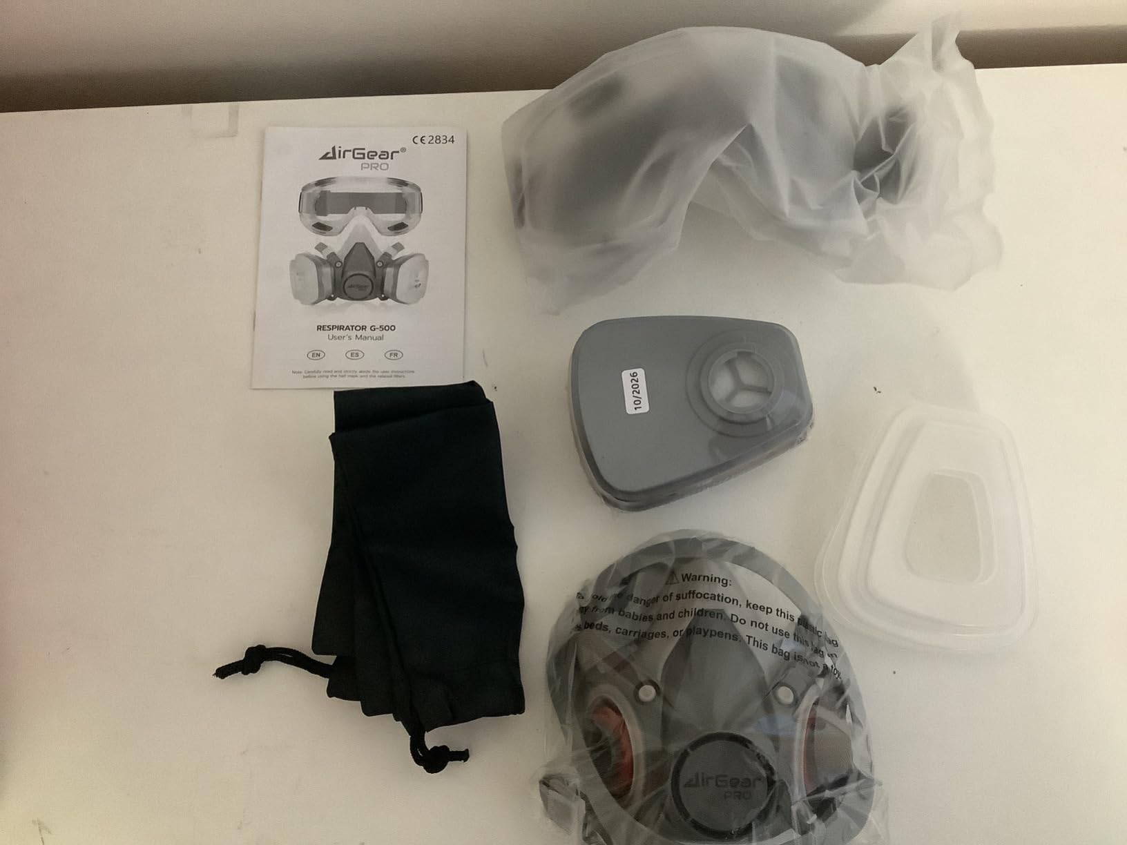 AirGearPro G-500 Reusable Respirator Mask with A1P2 Filters customer photo 2