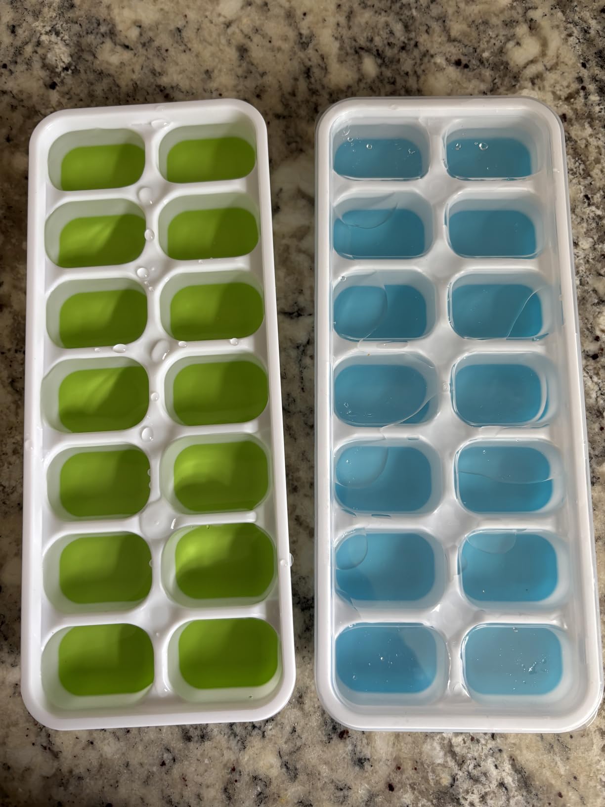 Ice Cube Trays, Silicone Easy-Release and Flexible 14-Ice Trays with Spill-Resistant Removable Lid, BPA Free, Durable and Dishwasher Safe, 2 Pack customer photo 1