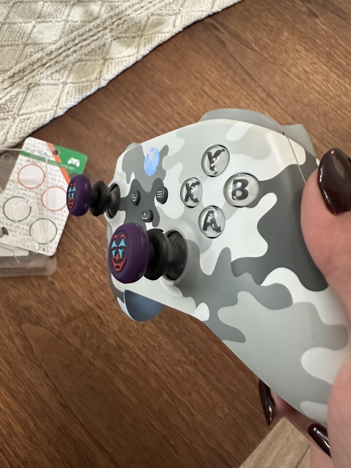 FPS Thumbstick Extender & 3D Texture Rubber Silicone Grip Cover 2 Sets for Xbox Series X/S & Xbox One Controller(BioH Green) customer photo 2