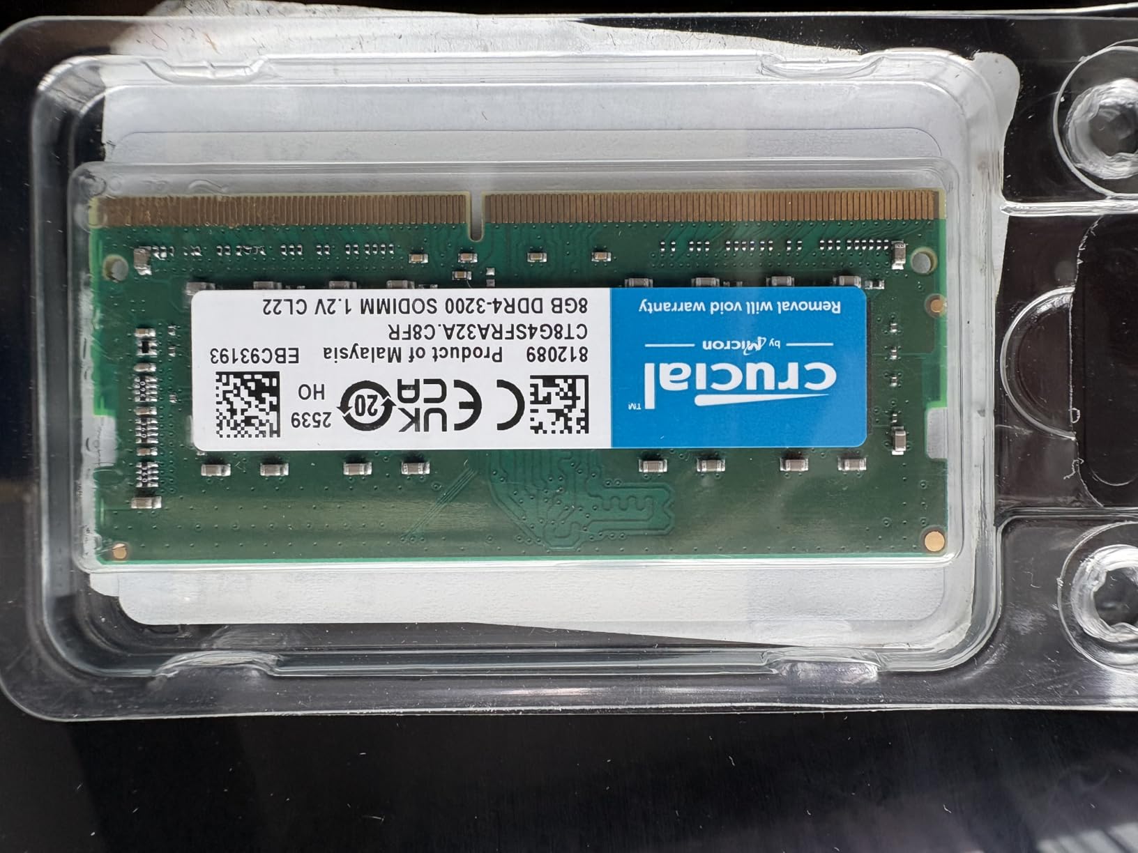 Crucial 32GB DDR4 RAM Kit (2x16GB), 3200MHz (PC4-25600) CL22 Laptop Memory, SODIMM 260-Pin, Downclockable to 2933/2666MHz, Compatible with 13th Gen Intel Core and AMD Ryzen 7000 - CT2K16G4SFRA32A customer photo 1