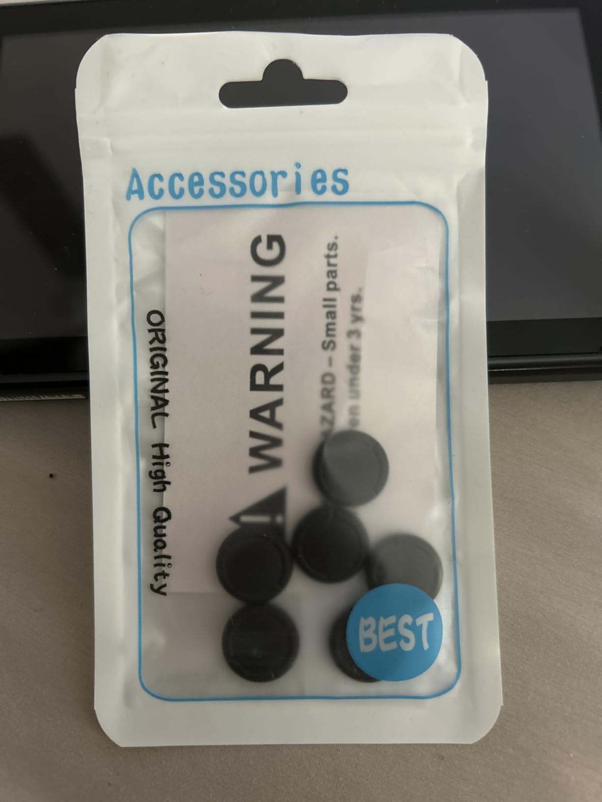 Ferkurn Joystick Replacement Cap Thumb Grip for Switch OLED & Switch Lite, Joystick Grip Button Stick Cover 3D Analog Cap Skin Replacement Part Repair Kit Accessories, 8 PCS customer photo 1