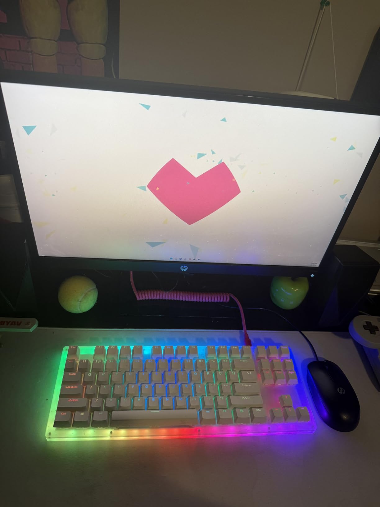 ASCENY Coiled & Double-Sleeved Mechanical Keyboard Cable, for Type-C Mechanical Keyboards (Black) customer photo 1