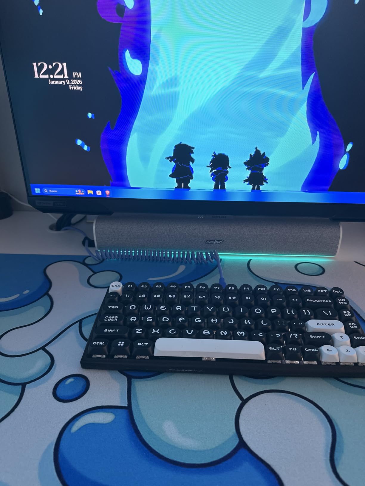 ASCENY Coiled & Double-Sleeved Mechanical Keyboard Cable, for Type-C Mechanical Keyboards (Black) customer photo 2