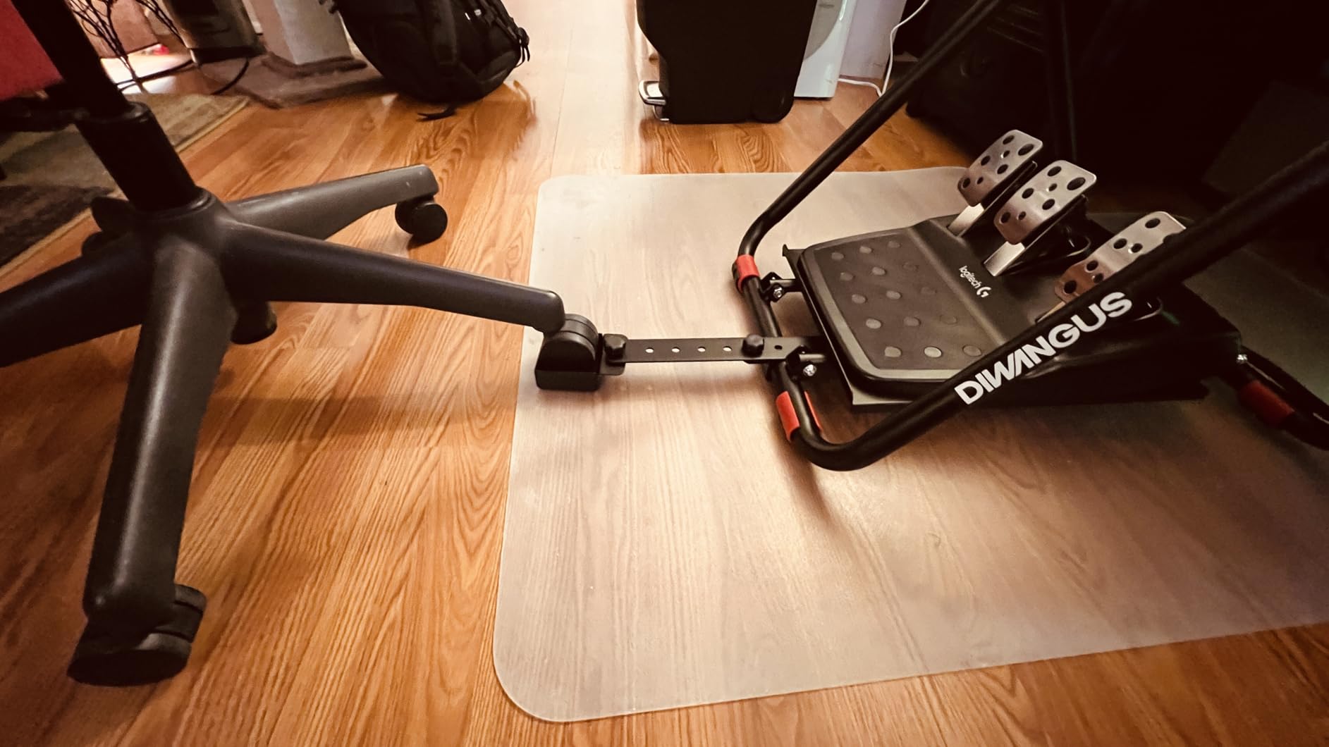 DIWANGUS Racing Wheel Stand Foldable Racing Simulator Cockpit Adjustable Steering Wheel Stand for Logitech G29 G920 G923 G27 G25 for Thrustmaster T248X T248 T300RS T150 458 TX customer photo 1