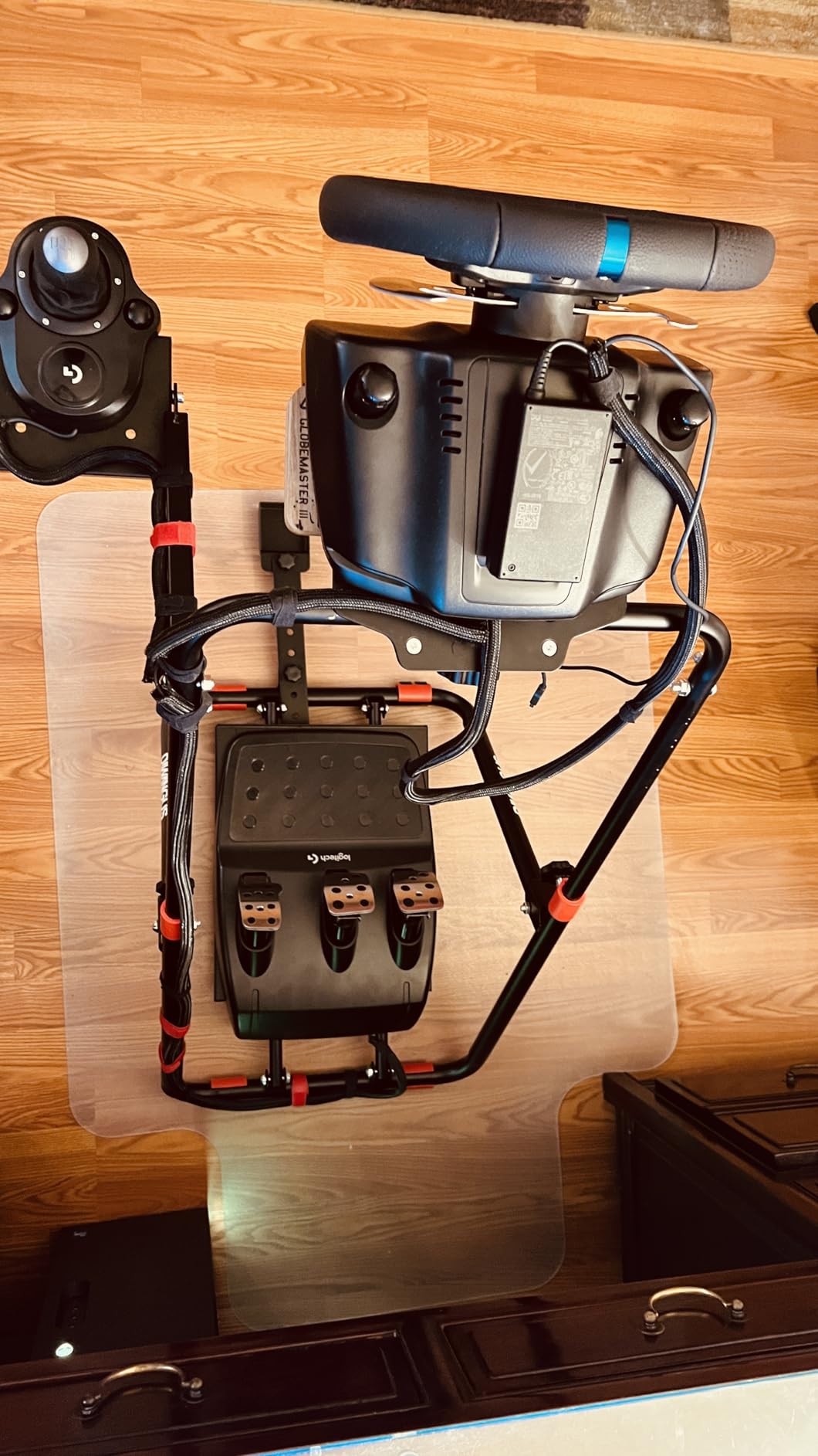 DIWANGUS Racing Wheel Stand Foldable Racing Simulator Cockpit Adjustable Steering Wheel Stand for Logitech G29 G920 G923 G27 G25 for Thrustmaster T248X T248 T300RS T150 458 TX customer photo 2