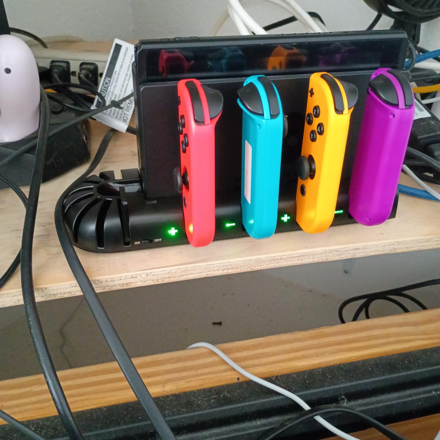 Switch Controller Charger Dock Station Compatible with Nintendo Switch Accessories & OLED Model Joycons, KDD Joycon Charging Dock Station with Upgraded 8 Game Storages customer photo 1