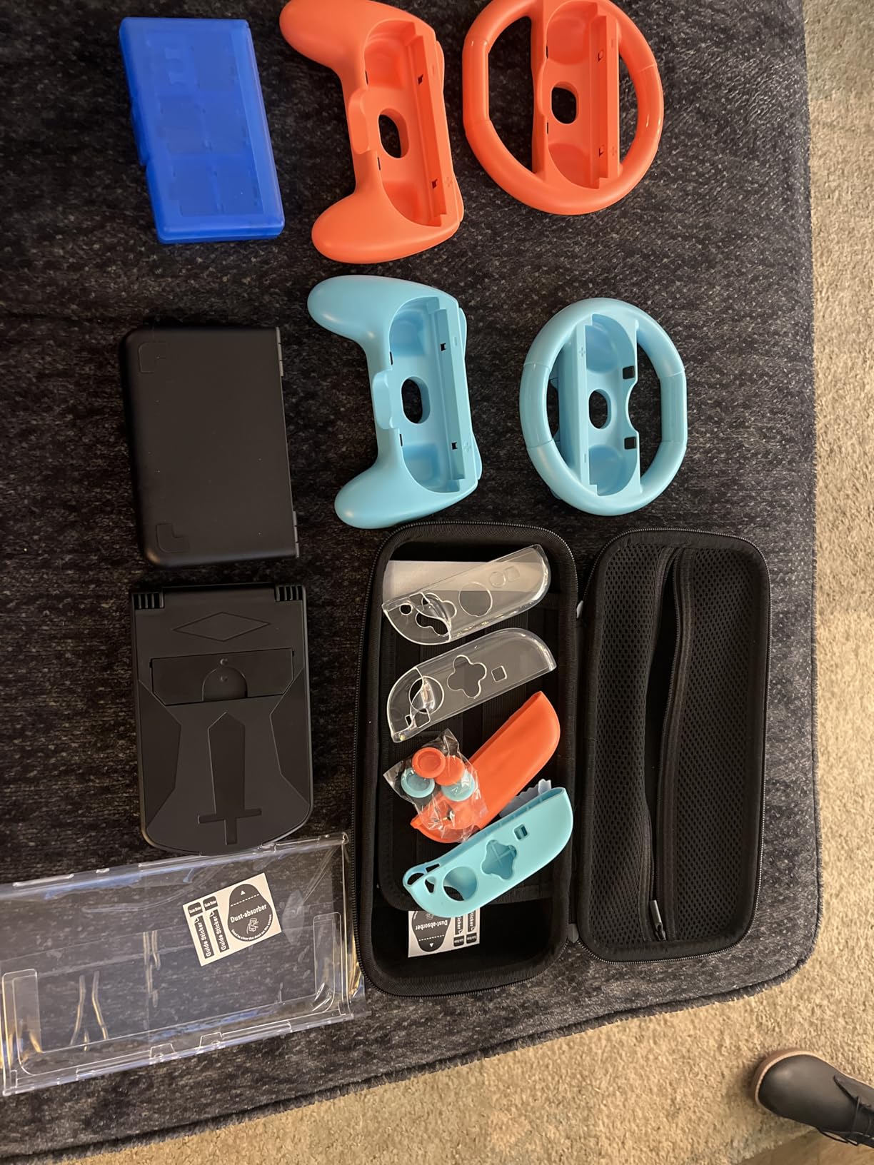 Switch Accessories Bundle for Nintendo Switch: Carrying Case, Screen Protector, Joycon Grips (23 in 1) customer photo 1