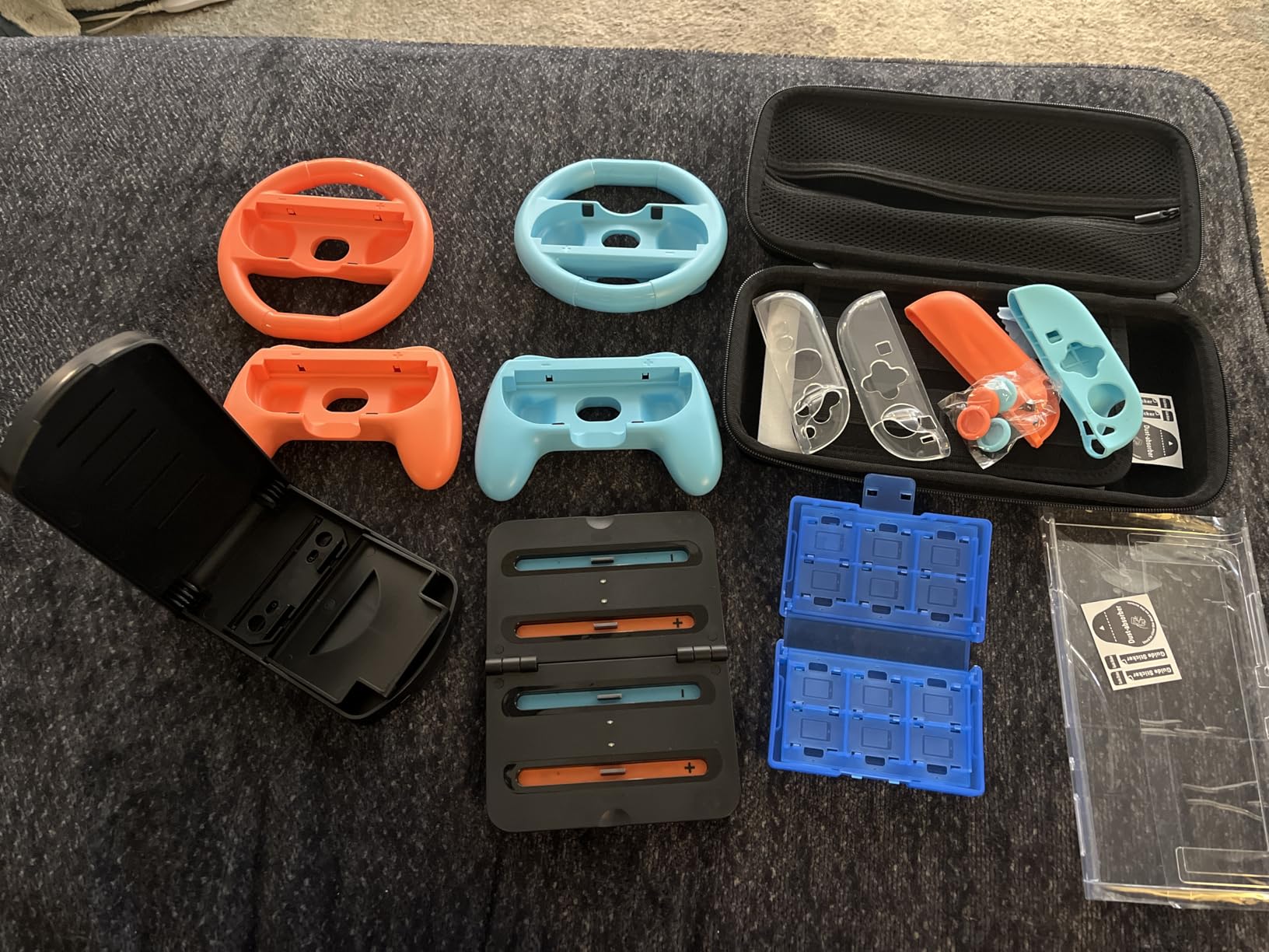 Switch Accessories Bundle for Nintendo Switch: Carrying Case, Screen Protector, Joycon Grips (23 in 1) customer photo 2