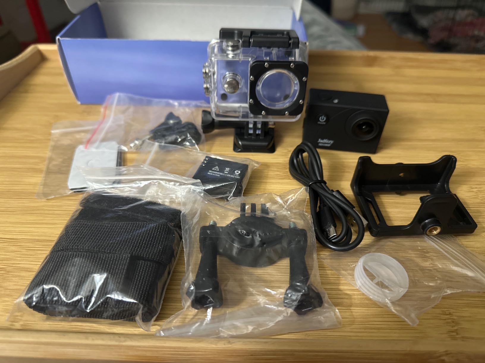Action Camera FHD 1080P 12MP, 98FT/30M Underwater Waterproof Camera with 2 Batteries, Wide Angle Sports Camera with Accessories Kit Suitable for Helmet, Bicycle, etc. customer photo 1