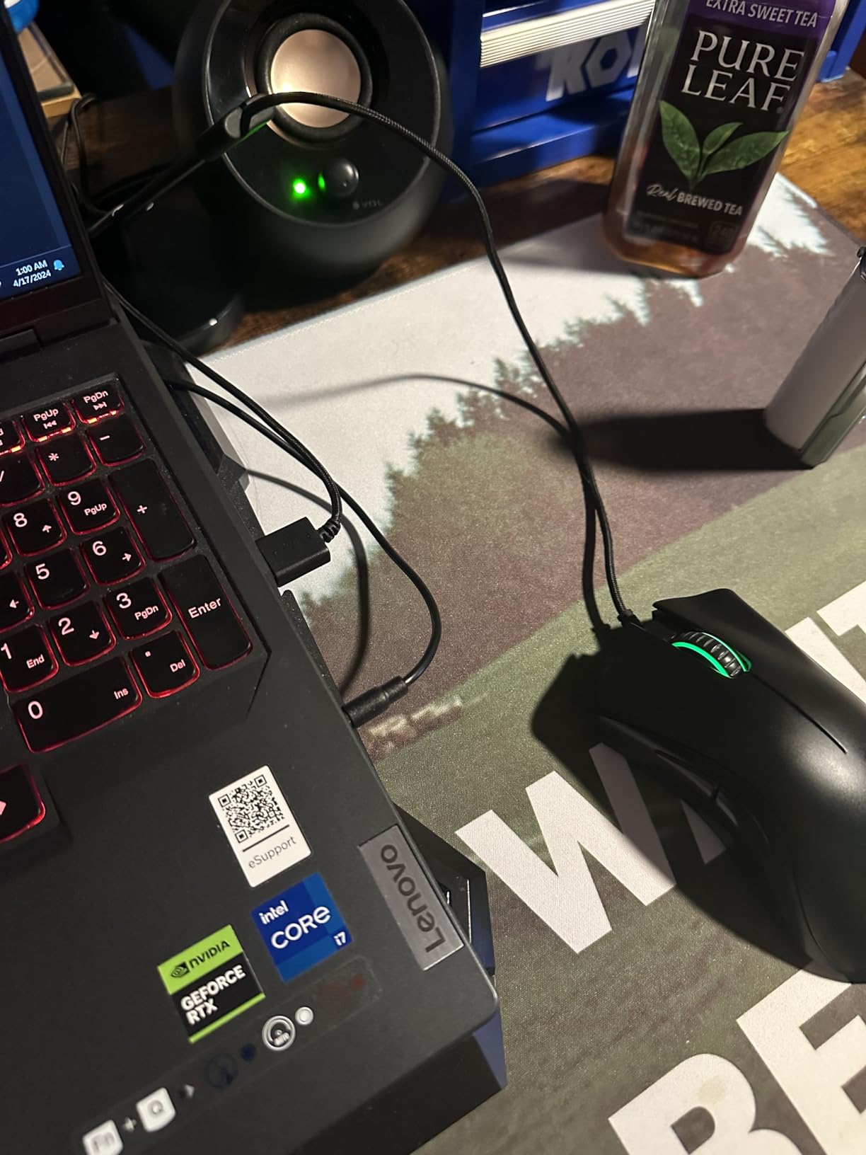 Razer Gaming Mouse Bungee V3 Chroma: Drag-Free Wired Mouse Support - for Esports-Level Performance - Weighted Base - Anti-Slip Feet customer photo 2